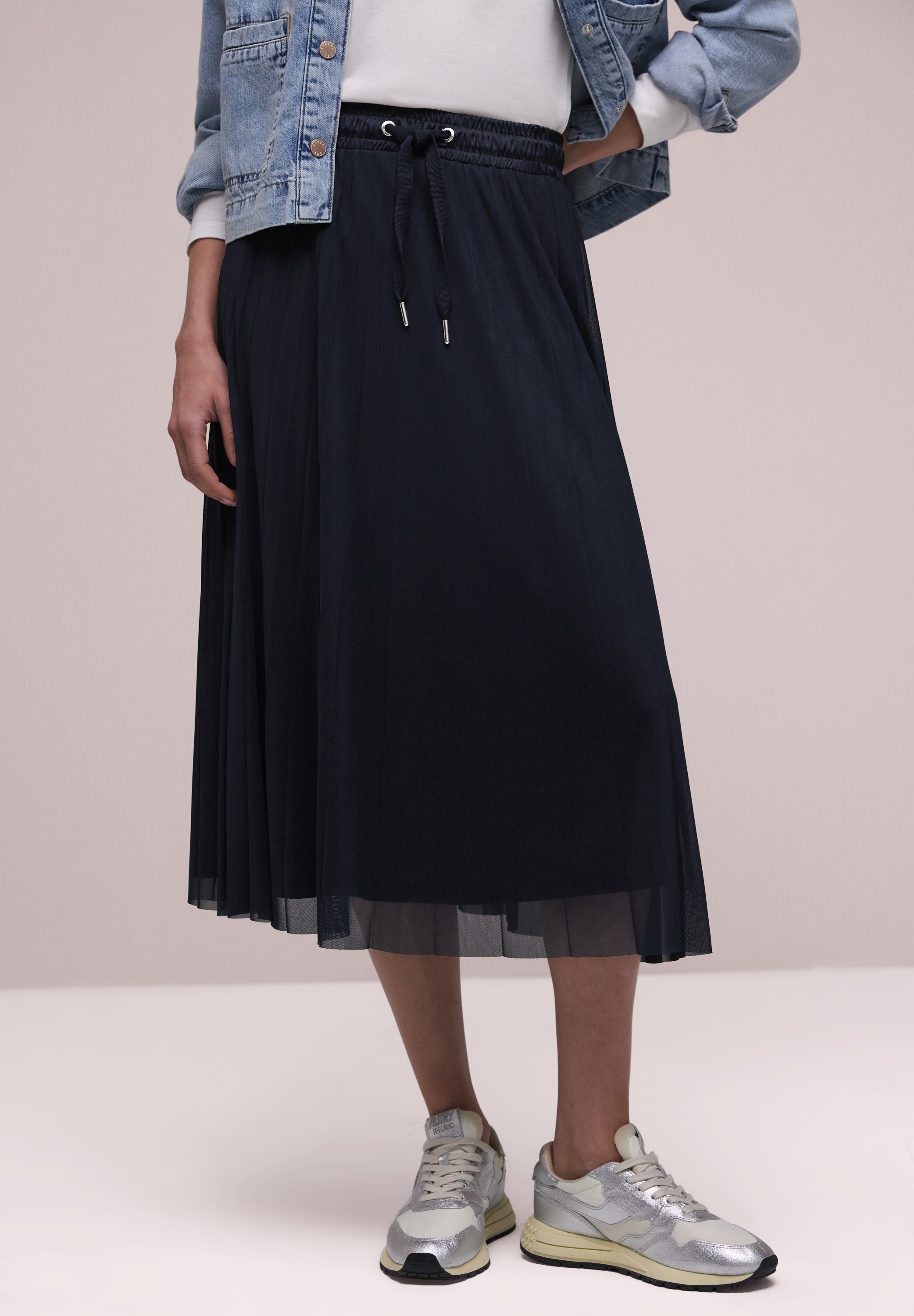 STREET ONE Plisseerock in Midi-Länge günstig online kaufen