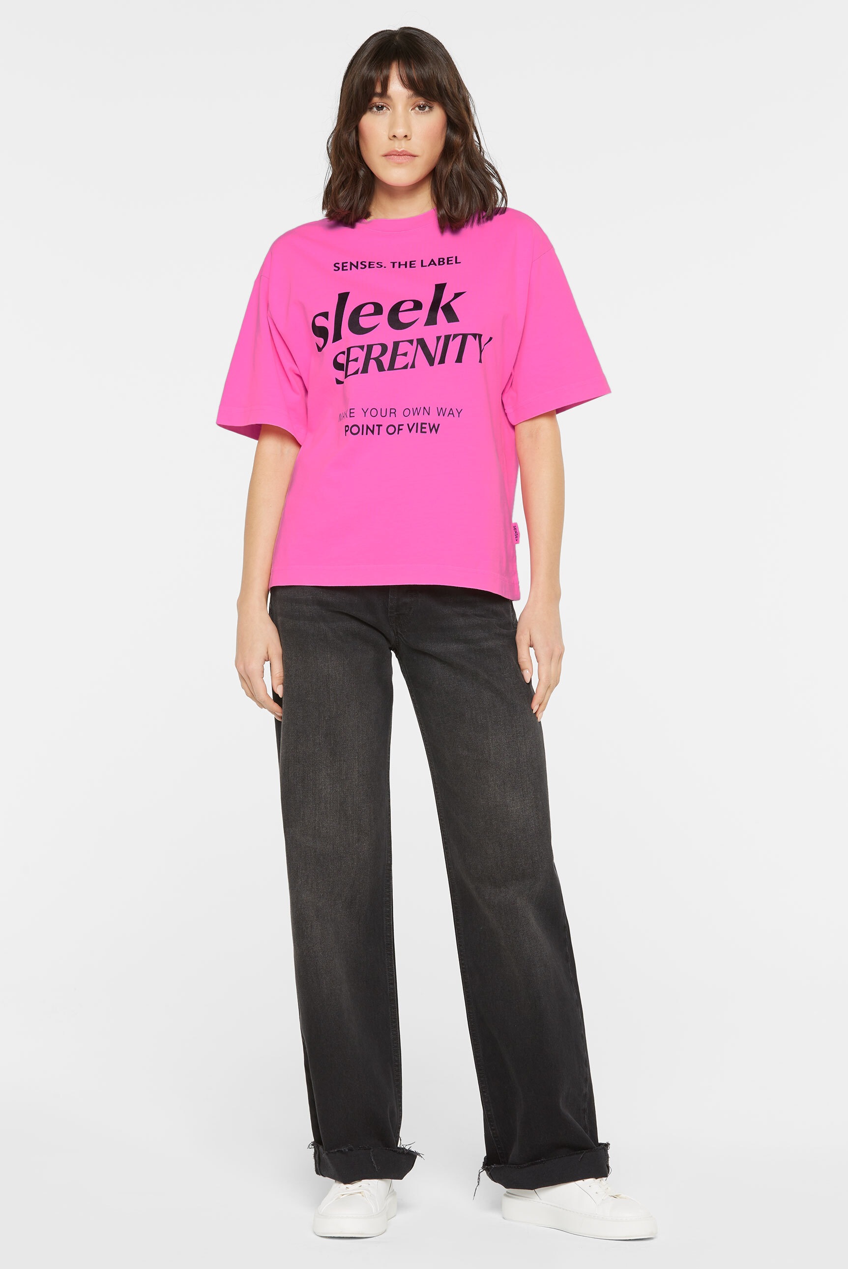 SENSES.THE LABEL Rundhalsshirt aus Baumwolle