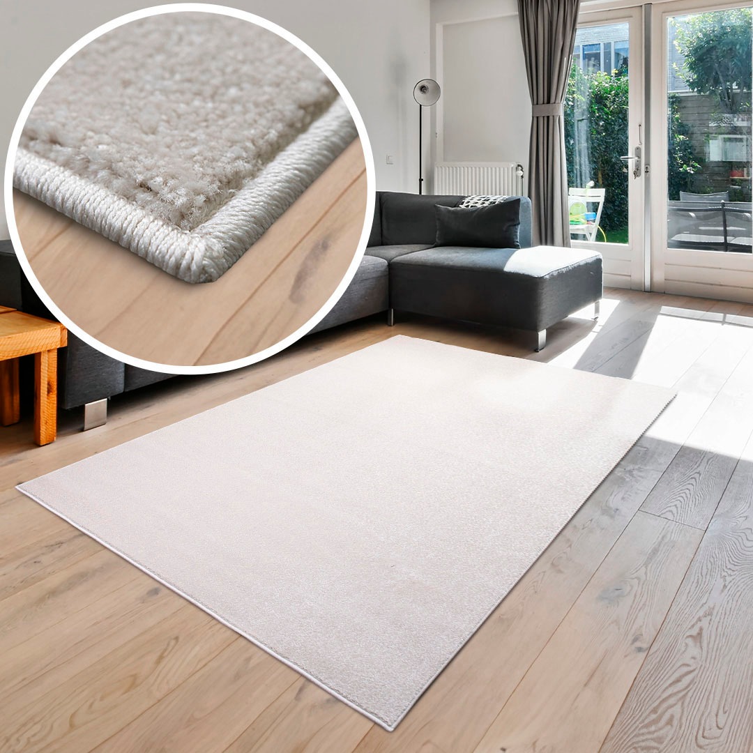 my home Teppich »Pieter«, rechteckig, 9 mm Höhe, mit besonders weichem Flor, Kurzflor, Design-Teppich, Melange-Effekt