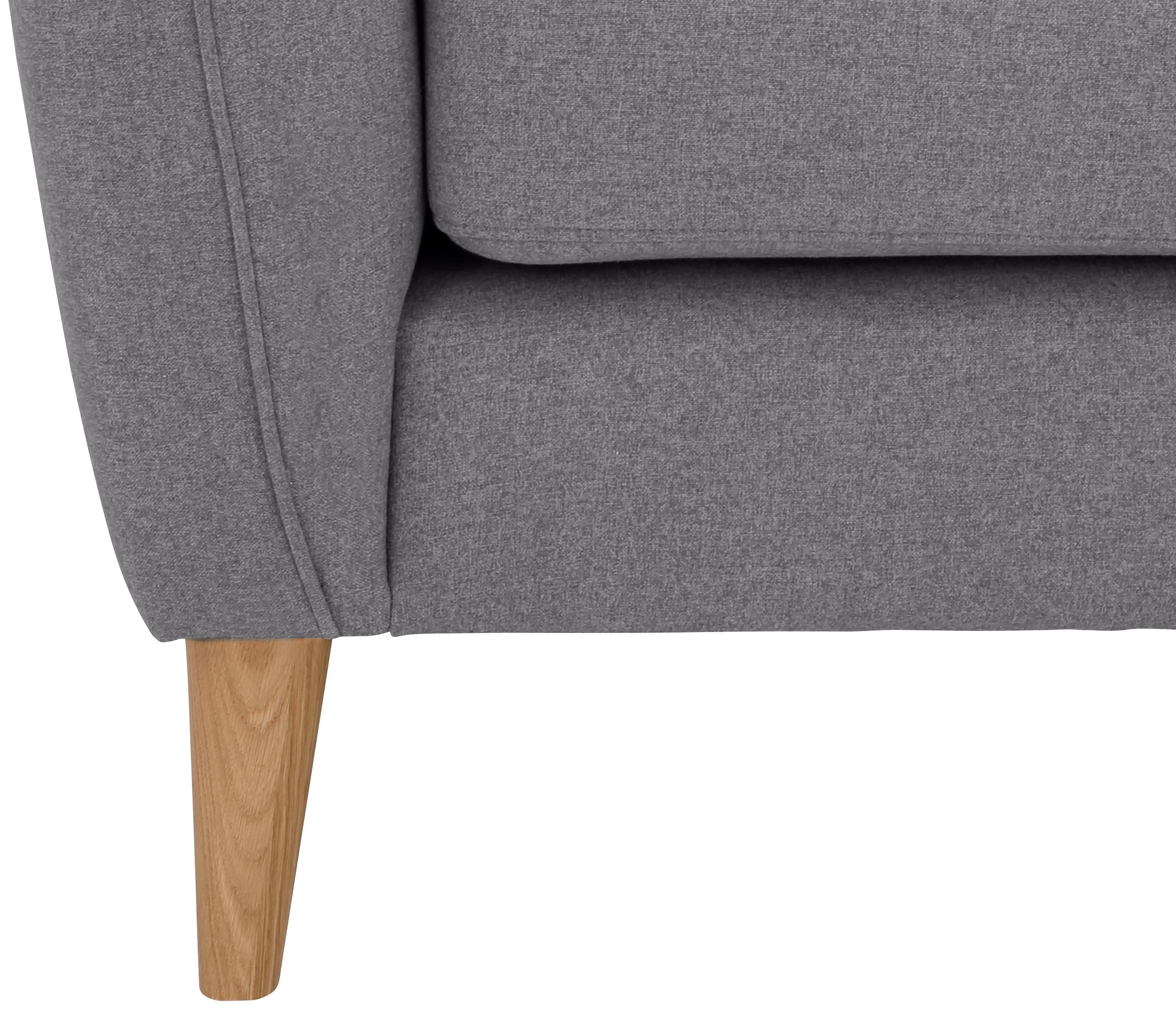 Home affaire Ecksofa »MARSEILLE (242/152cm),L-Form, Rec. rechts/links«, Massivholzbeine Eiche, Landhausstil, Wellenunterfederung