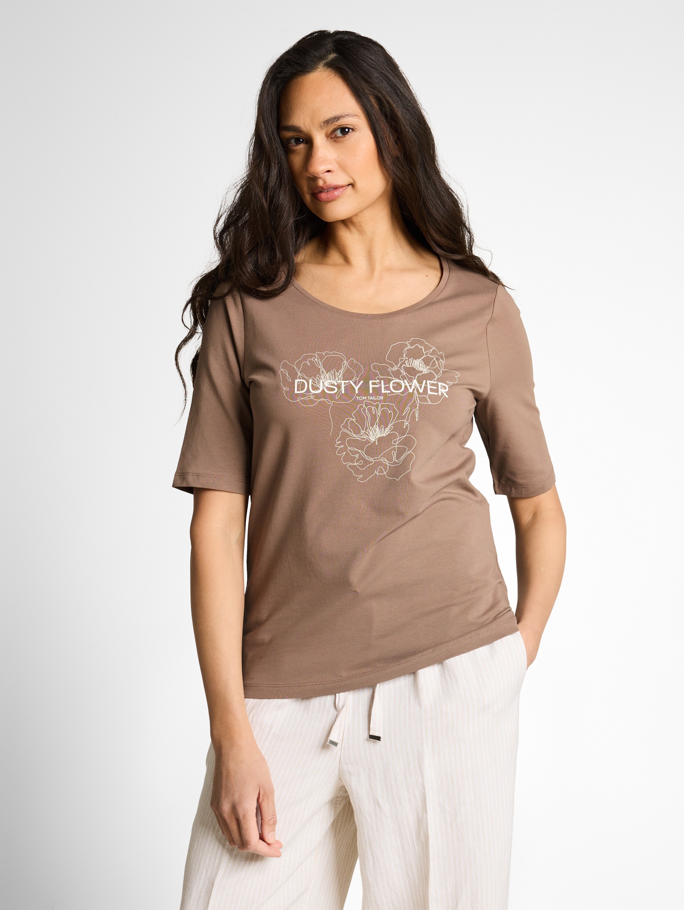 TOM TAILOR Kurzarmshirt Sommershirt mit Frontprint günstig online kaufen