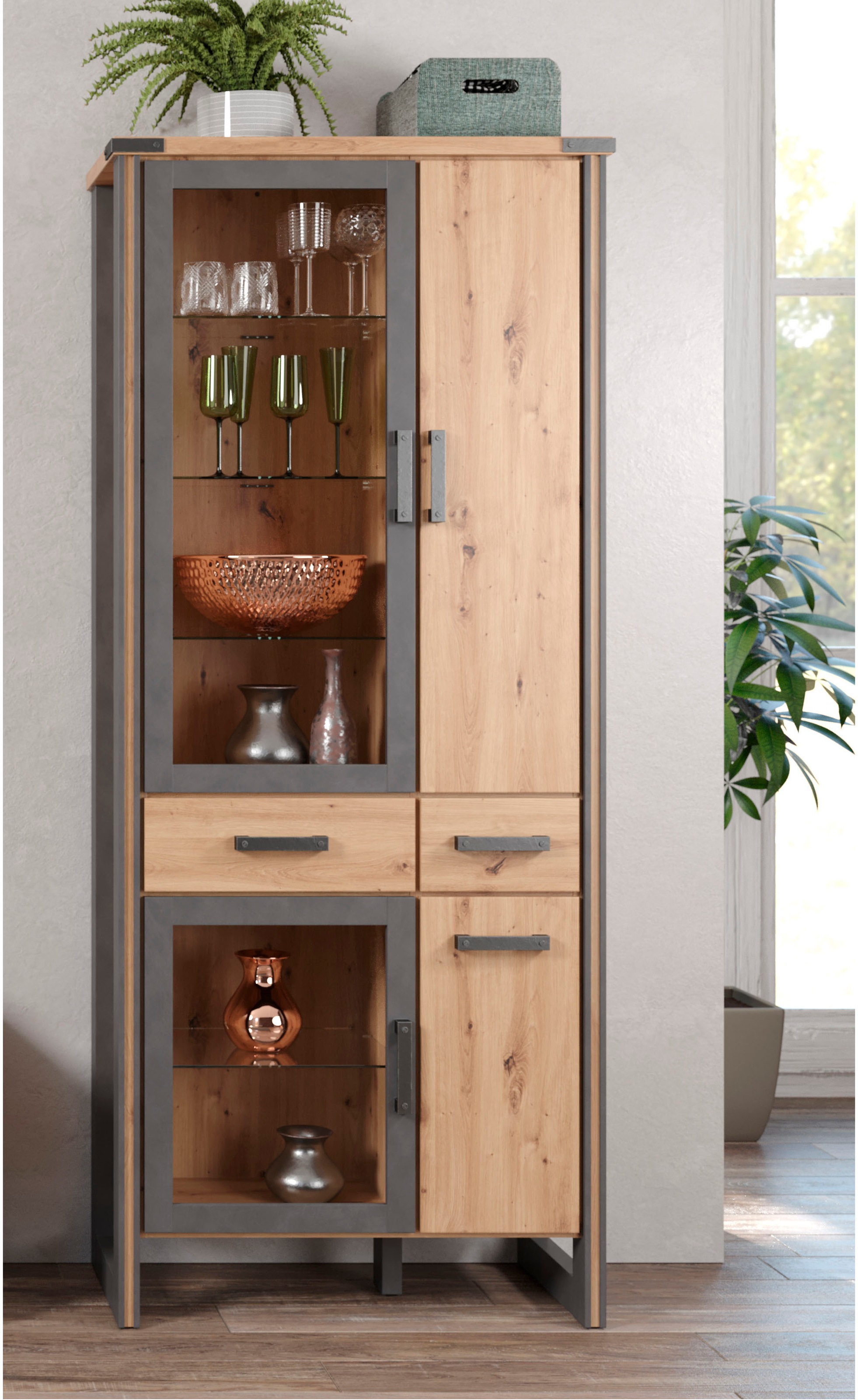 Thumbnail - Home affaire Stauraumvitrine "Mia" 1 Stk. tlg. Modernes Design