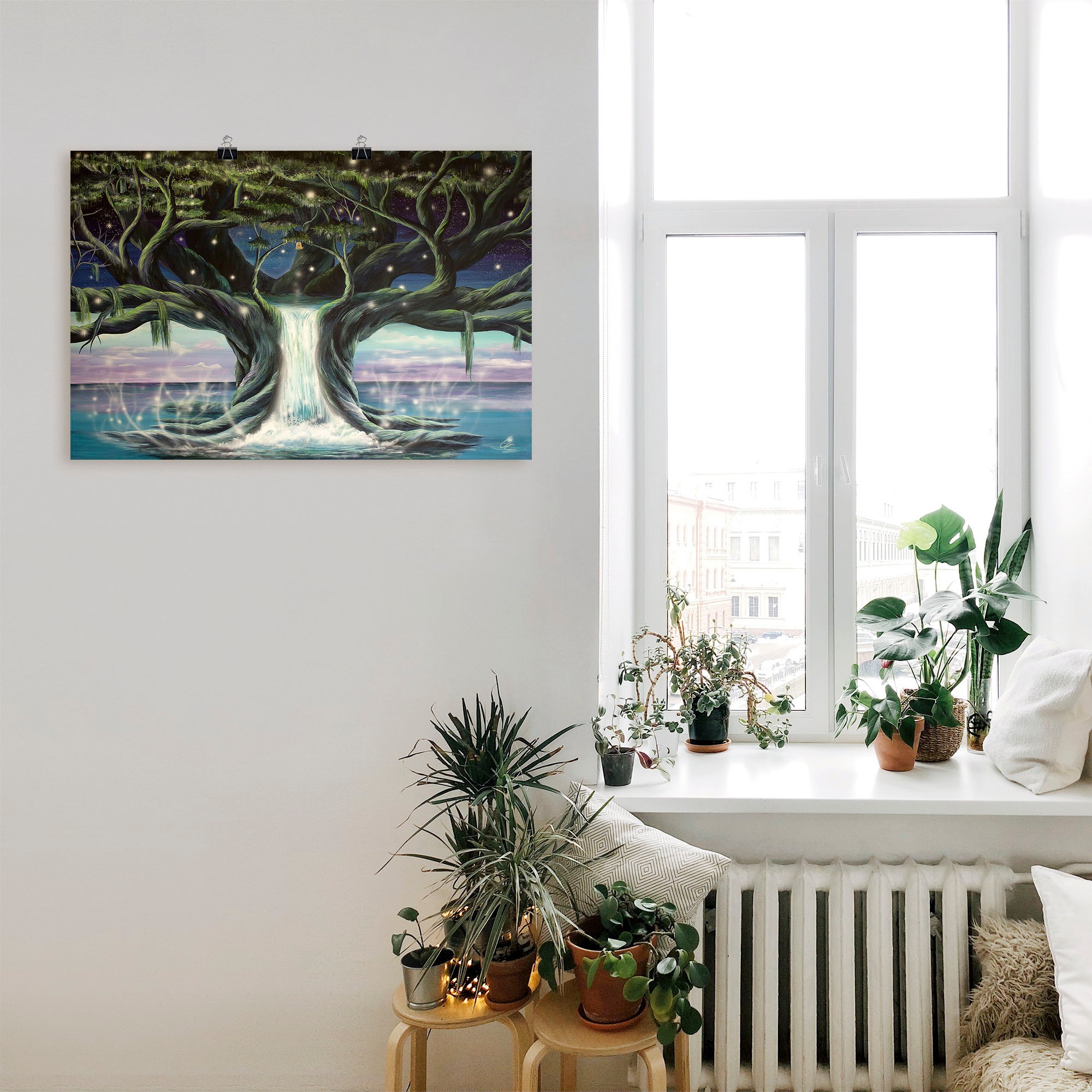 Wandbild ARTLAND "Der Baum der Seelen", blau (farbe bild(er): blau), B:30cm H:20cm, Bilder, als Leinwandbild, Poster in verschied. Größen 2