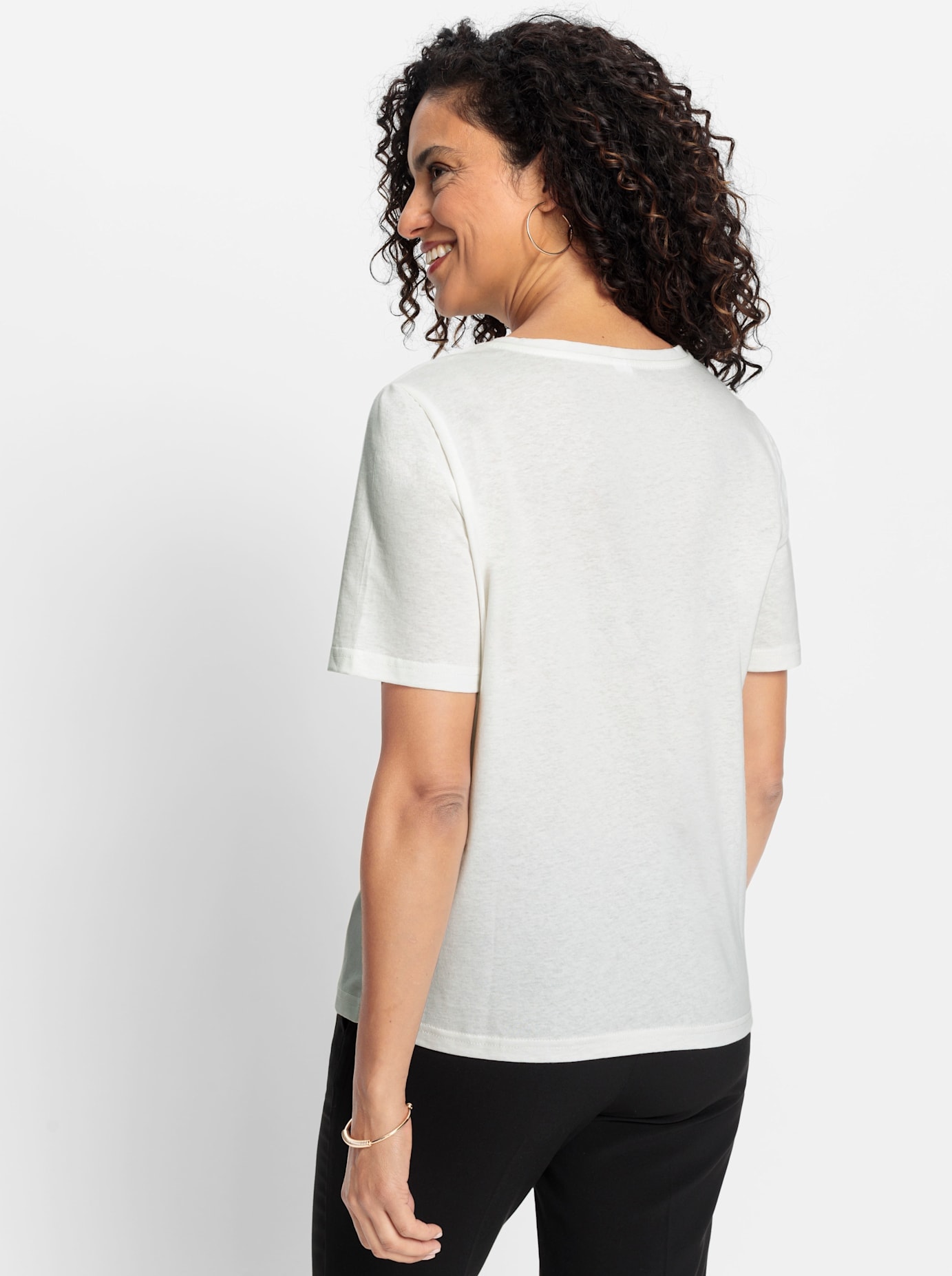 Inspirationen Rundhalsshirt »Kurzarm-Shirt«, (1 tlg.)