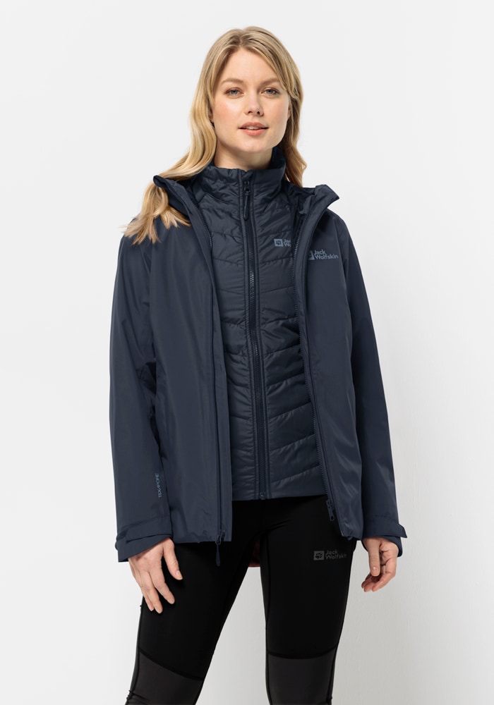 Jack Wolfskin 3-in-1-Funktionsjacke "GLAABACH 3IN1 JKT W" 2 teilig, mitKapu günstig online kaufen