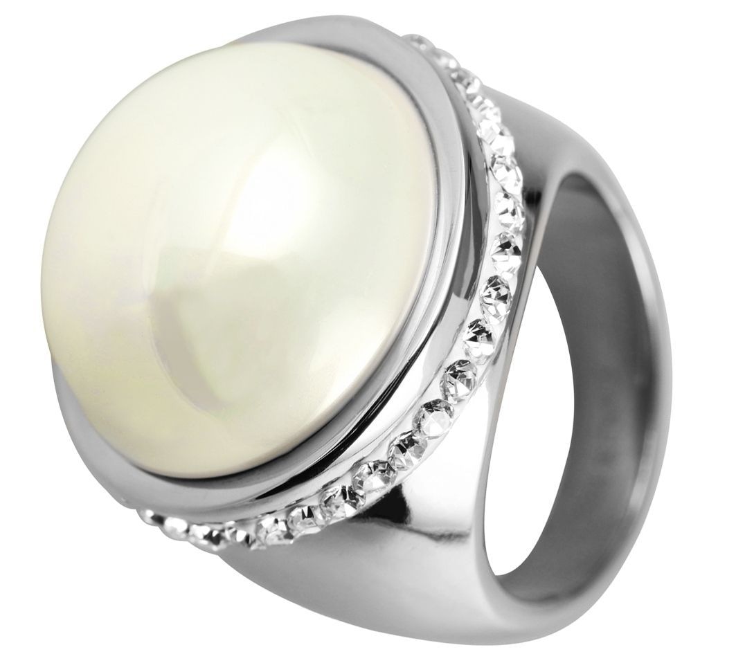 Adelia´s Fingerring »Damen Ring aus Edelstahl mit Strass Steinchen« Ideal als Geschenk zum Weihnachten