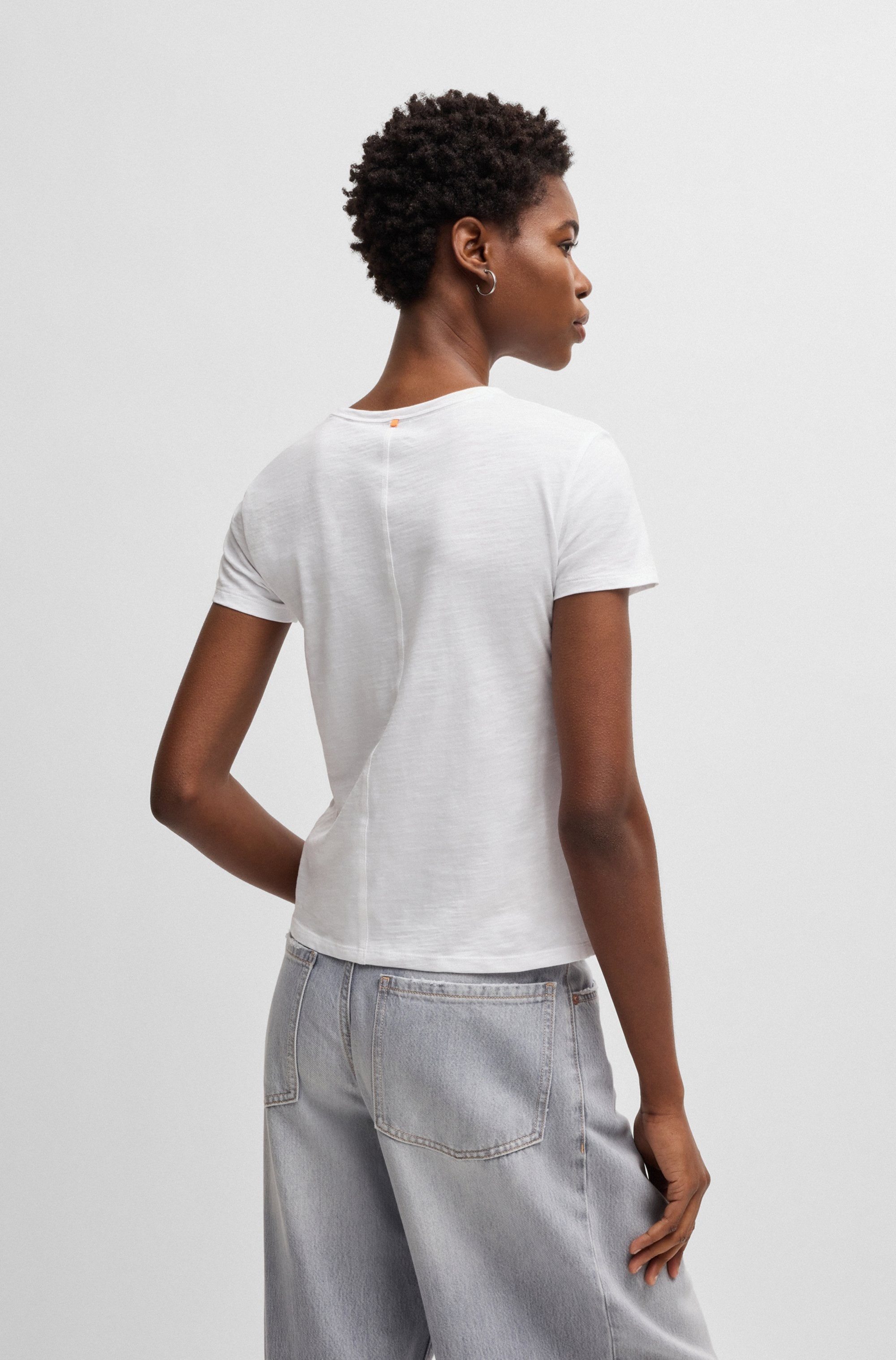 BOSS ORANGE T-Shirt »Esla Premium Damenmode«, mit Rundhalsausschnitt
