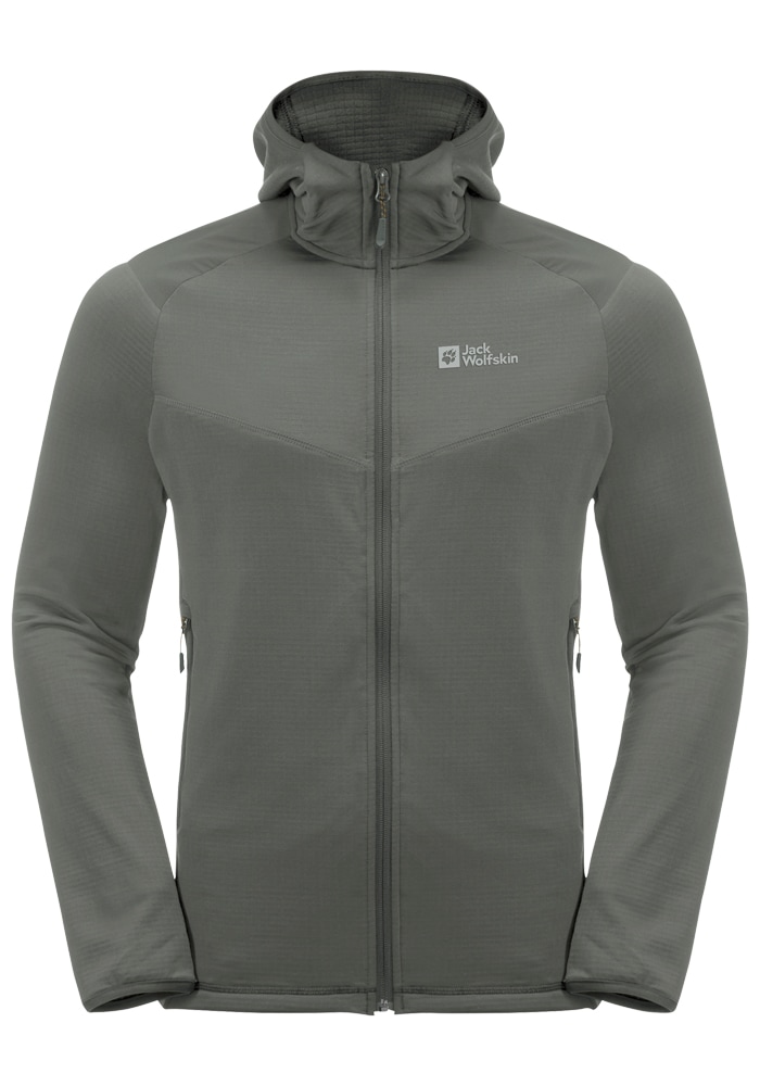 Jack Wolfskin Fleecejacke »KOLBENBERG HOODED FZ M«, mit Kapuze