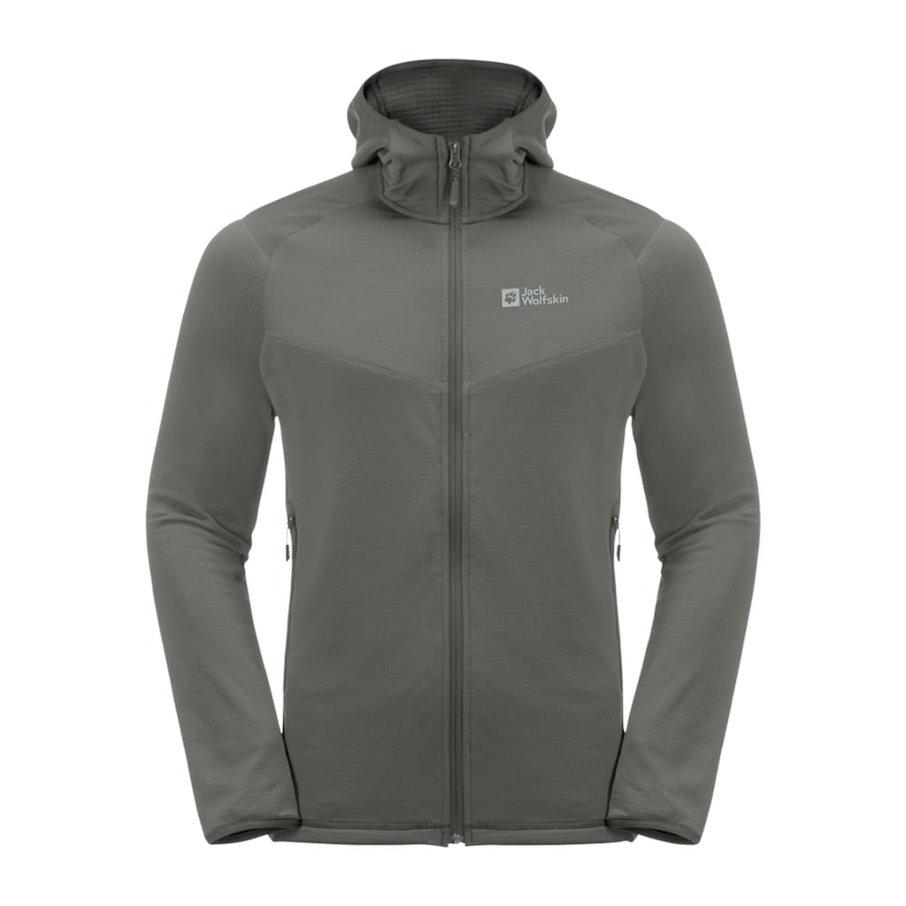 Jack Wolfskin Fleecejacke »KOLBENBERG HOODED FZ M«, mit Kapuze