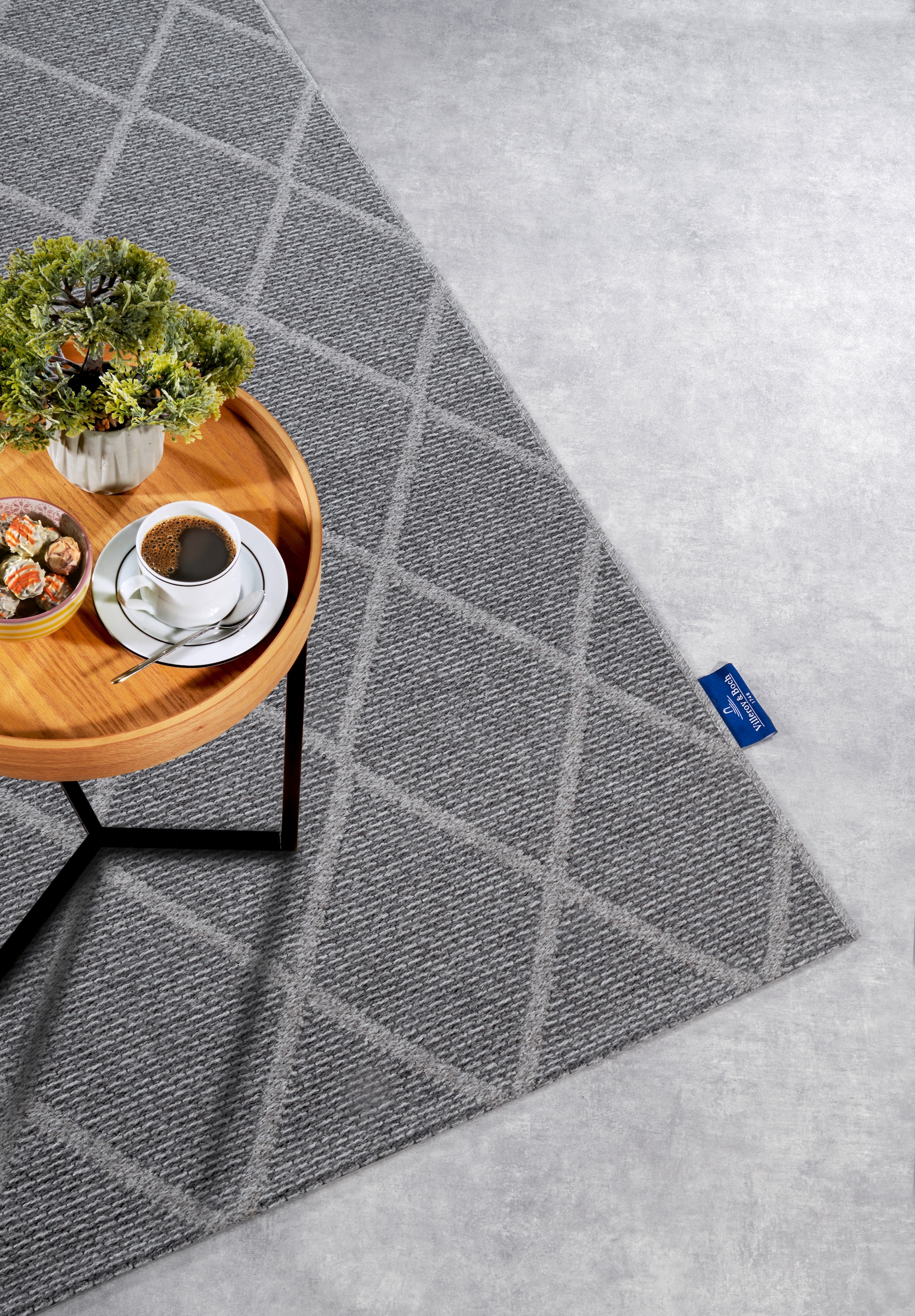 Villeroy & Boch Wollteppich »Maria«, rechteckig, 5 mm Höhe, Schurwolle, Wolle, Natur, Wohnzimmer, Schlafzimmer, Boho, Skandi
