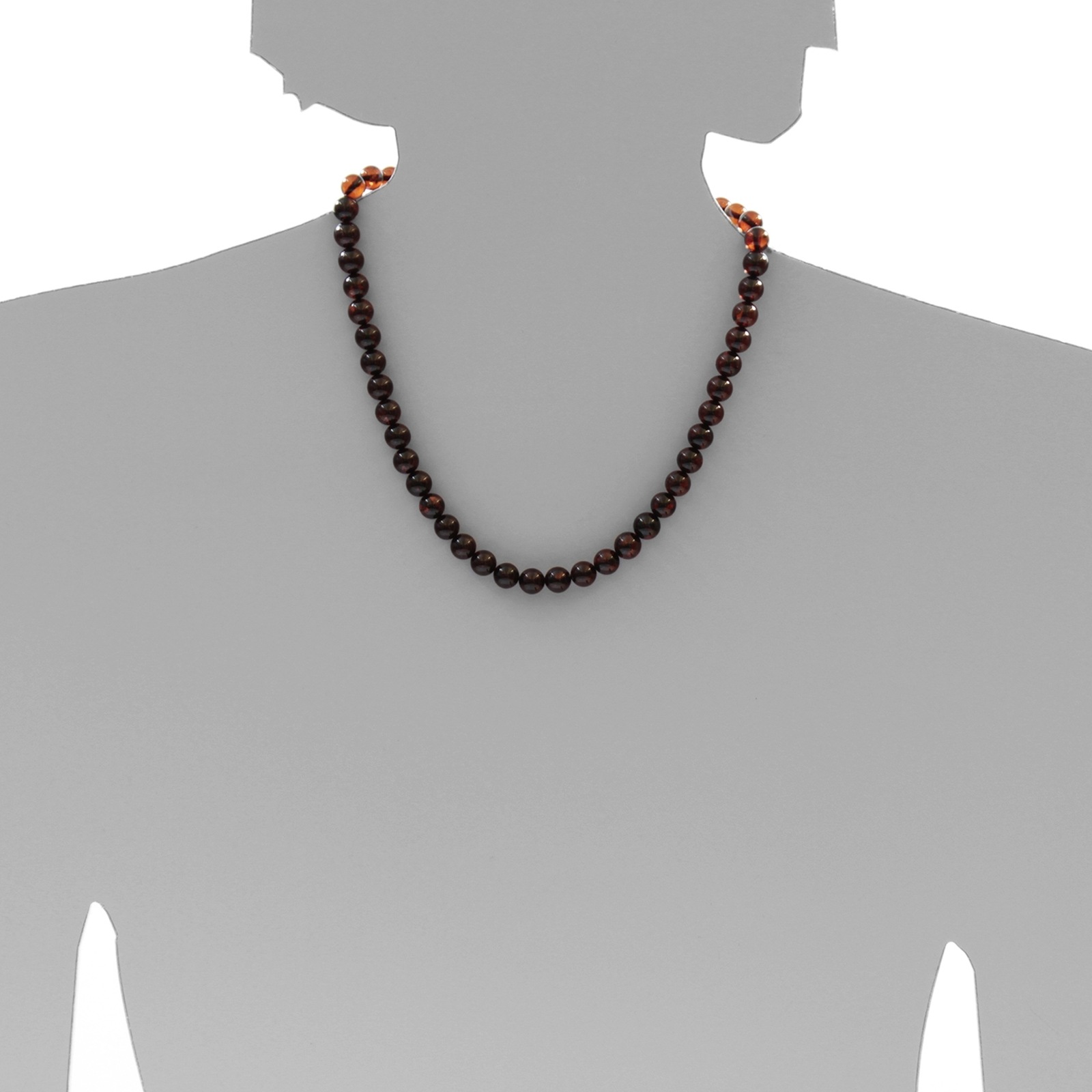 Gliederkette OSTSEE-SCHMUCK "Ostsee-Schmuck Kette Kugel 8 mm Kette Kugel 8 mm" Gr. 42, braun, Halsketten, Damen, 42cm, Bernstein, L: 42, Gliederkette 5