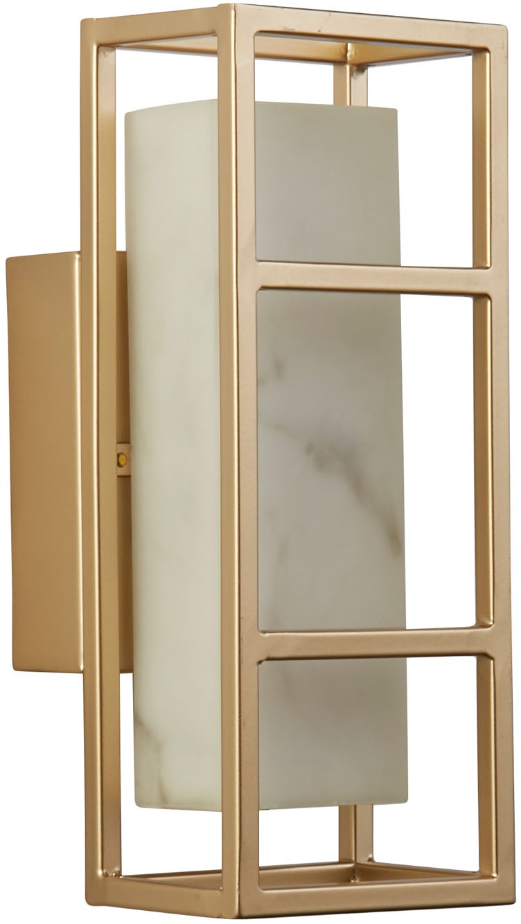 Searchlight Wandleuchte »Mirage LED Wall Light, Matt Gold & Marbleised Resin« LED-Modul 1 Stk. Warmweiß