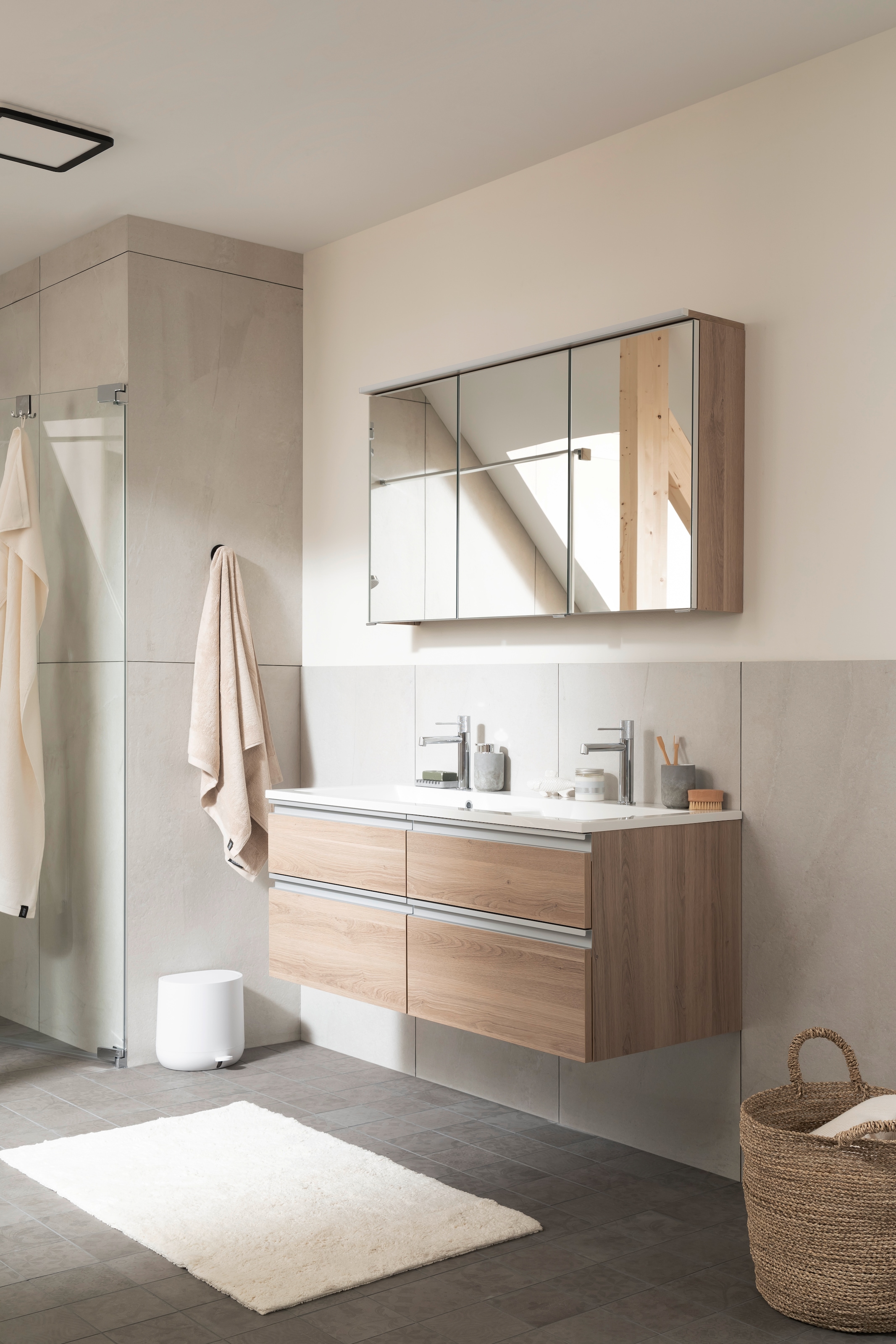 SCHÖNER WOHNEN-Kollektion Badematte »Bahamas  Uni« Höhe 30 mm fußbodenheizungsgeeignet beidseitig verwendbar