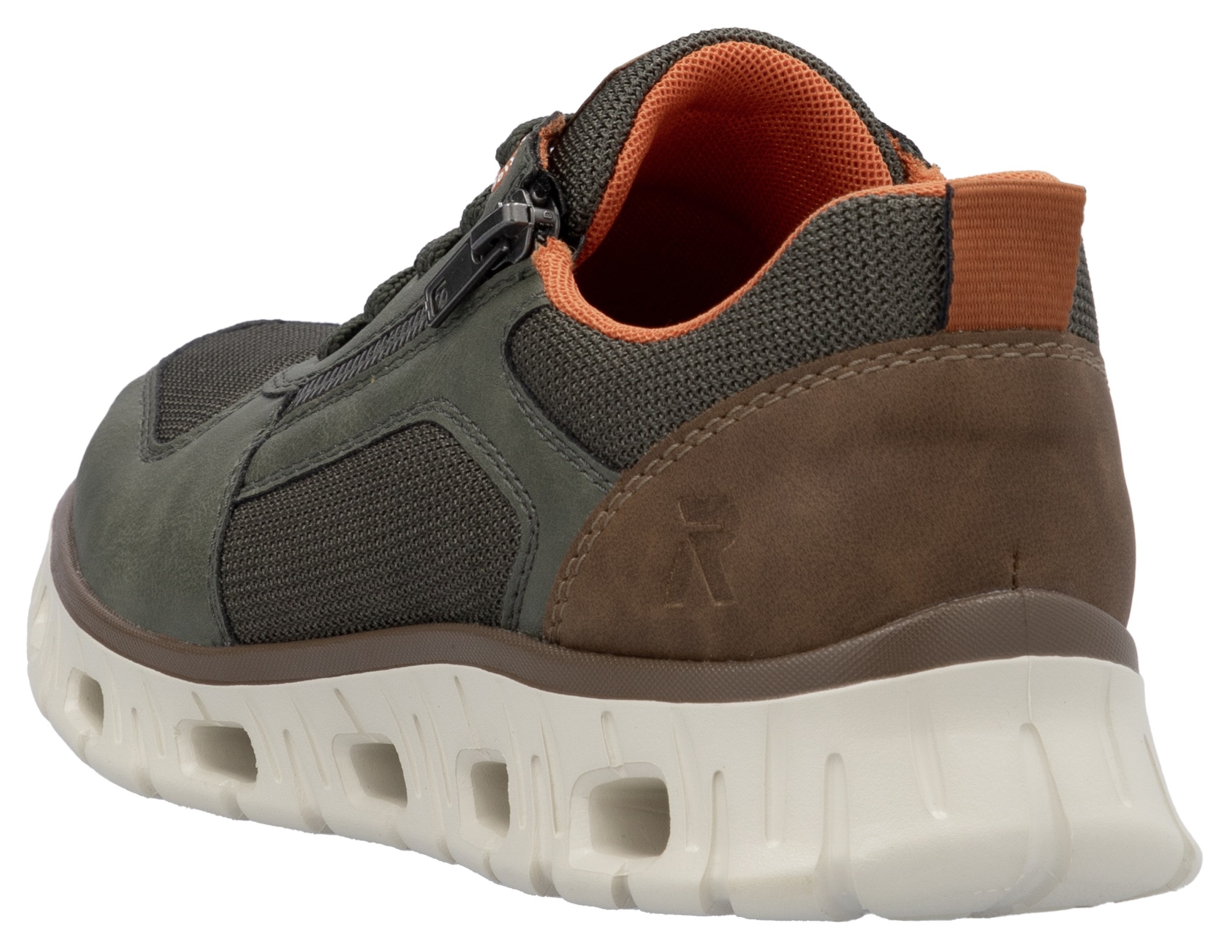 RIEKER Sport Sneaker, Schnürschuh, Freizeitschuh, Halbschuh mit Reißverschluss