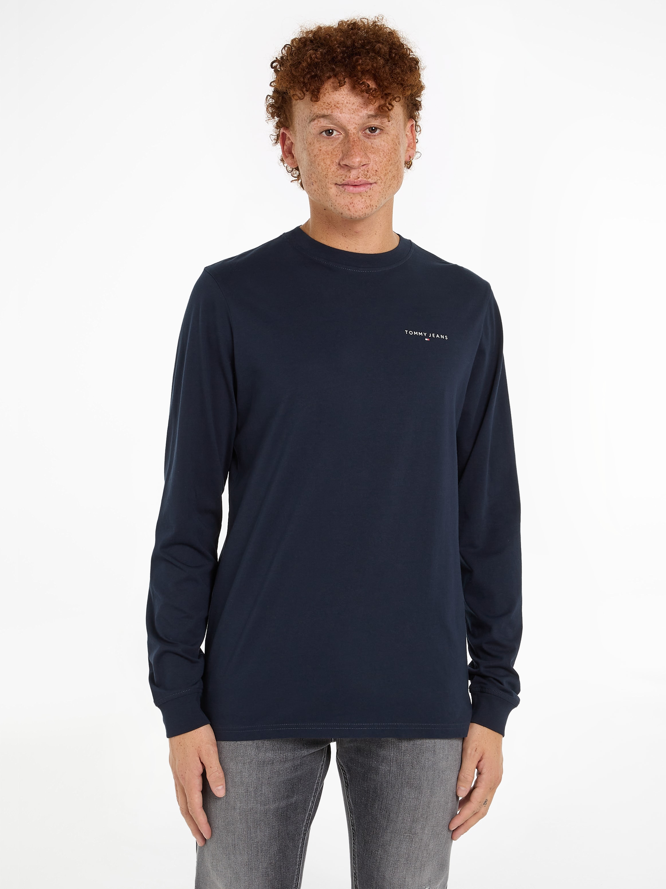 Langarmshirt »TJM SLIM LINEAR CHST L/S TEE EXT«, mit Logodruck