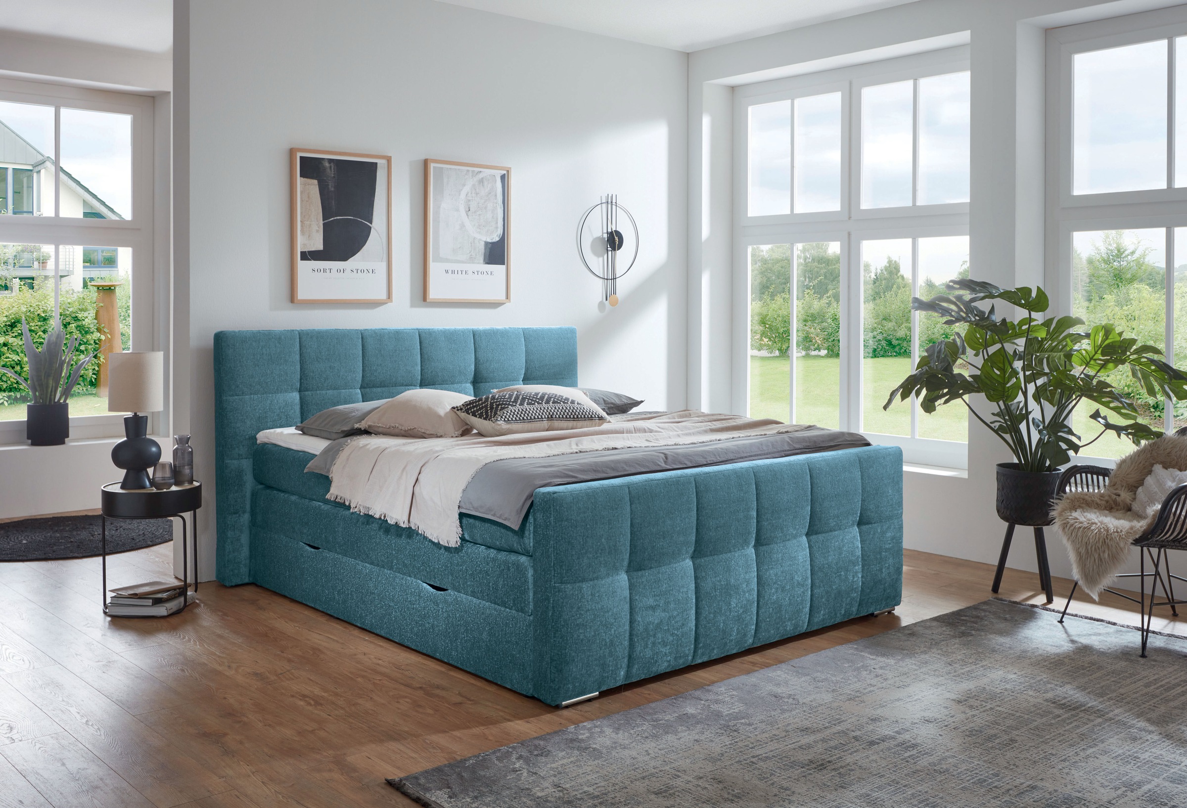 Places of Style Boxspringbett "Rosà", H3/H3, H3/H4, H4/H4 möglich günstig online kaufen