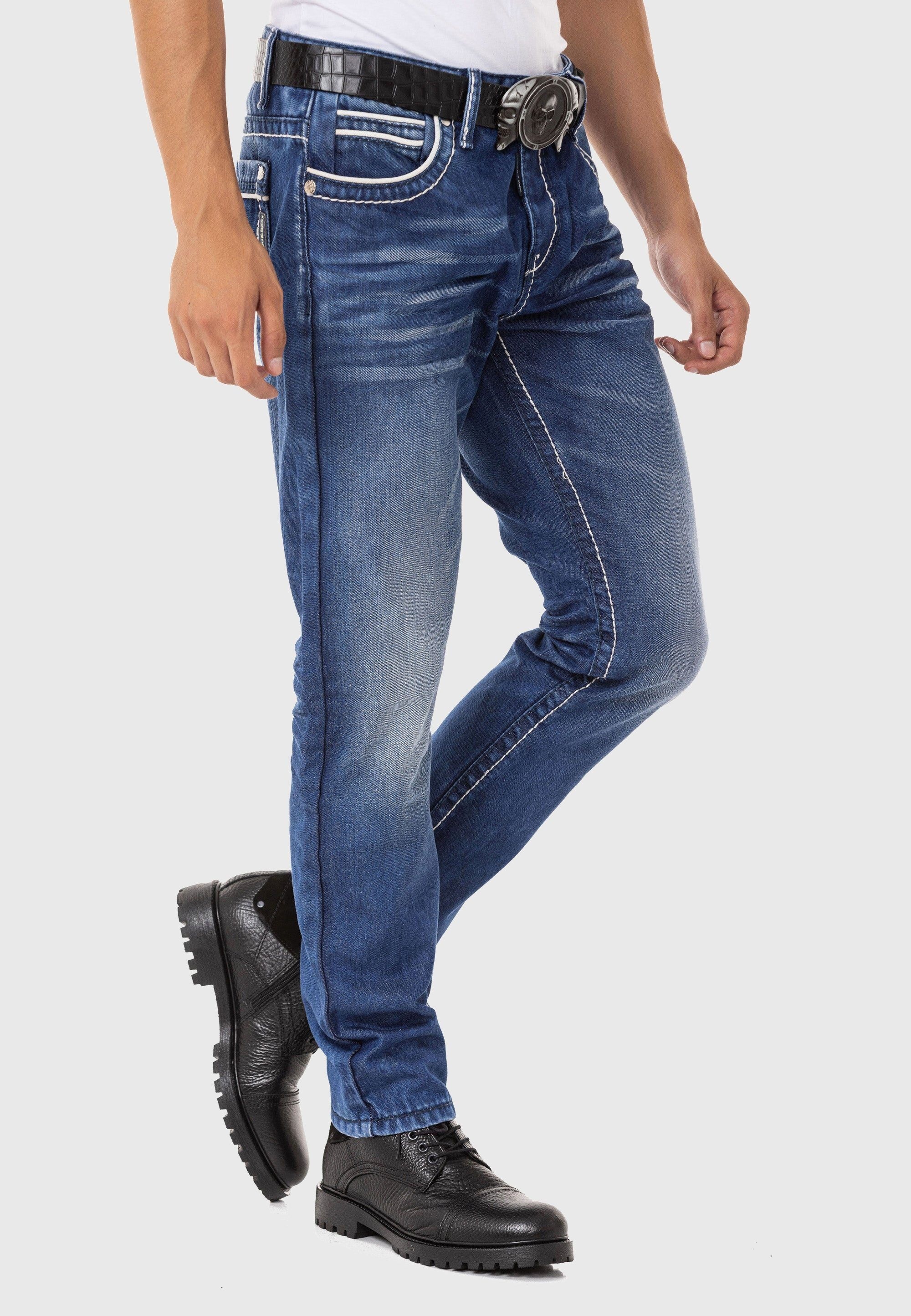 Cipo & Baxx CD-148 Straight Jeans Dark Blue 40 3