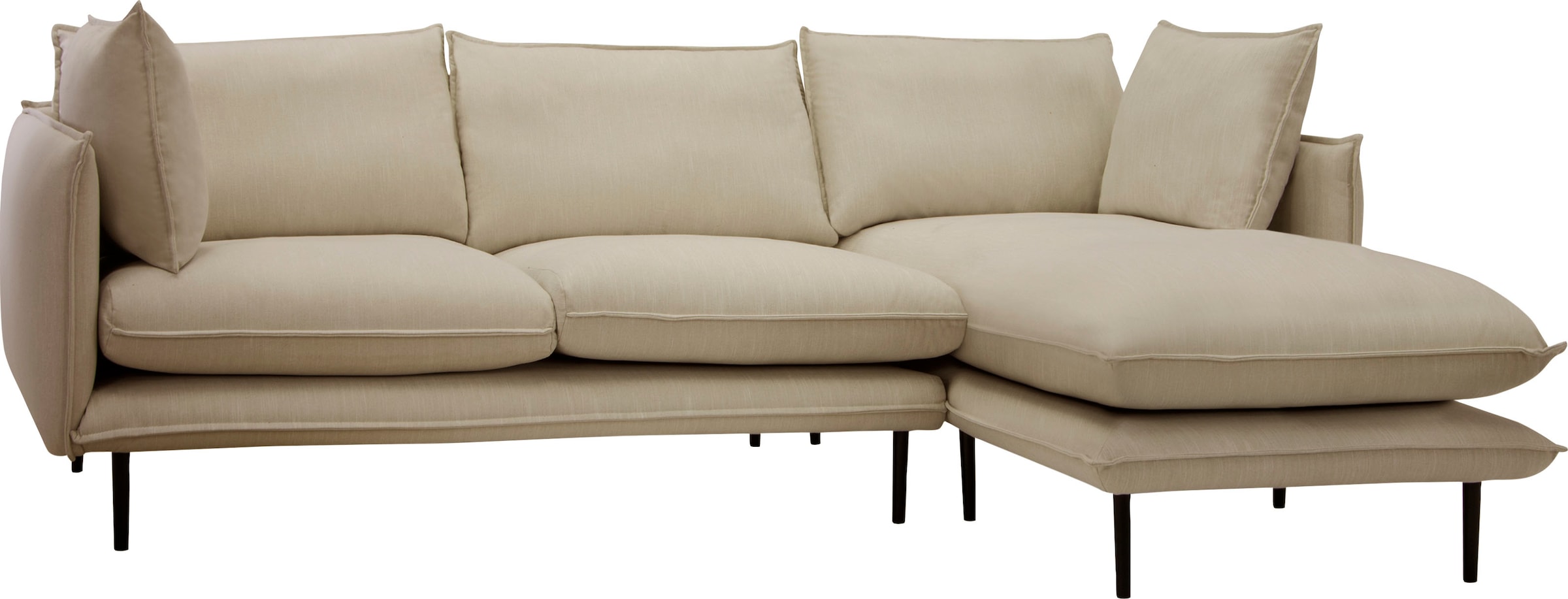 Home affaire Ecksofa "Somba L-Form" mit dickem Keder, Ottomane wahlweise li günstig online kaufen