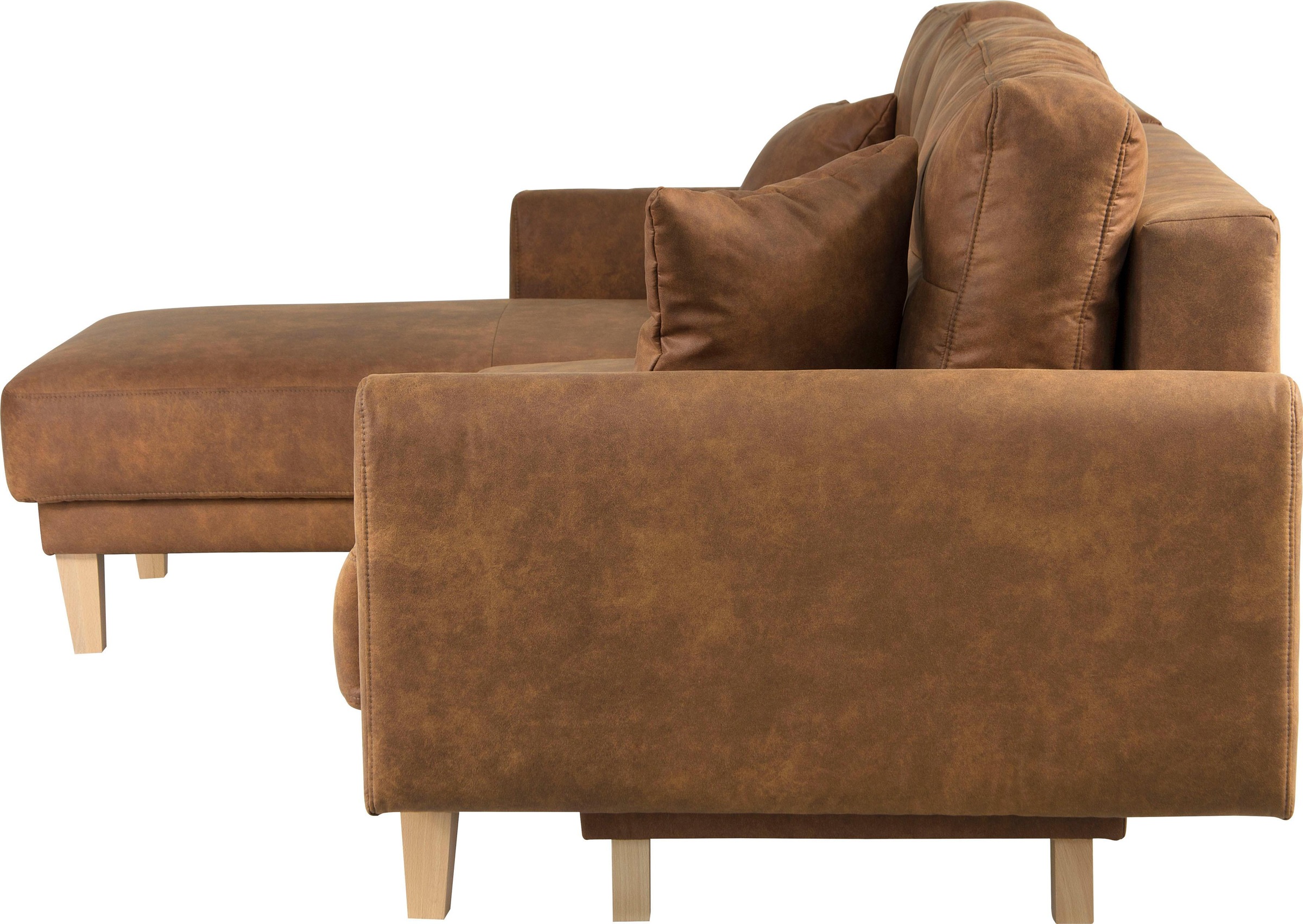 Home affaire Ecksofa »TRIPLO optionale Schlafsofa mit Bettkasten, Maße B/T/H: 234/164/89 cm«, L-Form wahlweise mit Bettfunktion - Liegefläche 132x210 cm