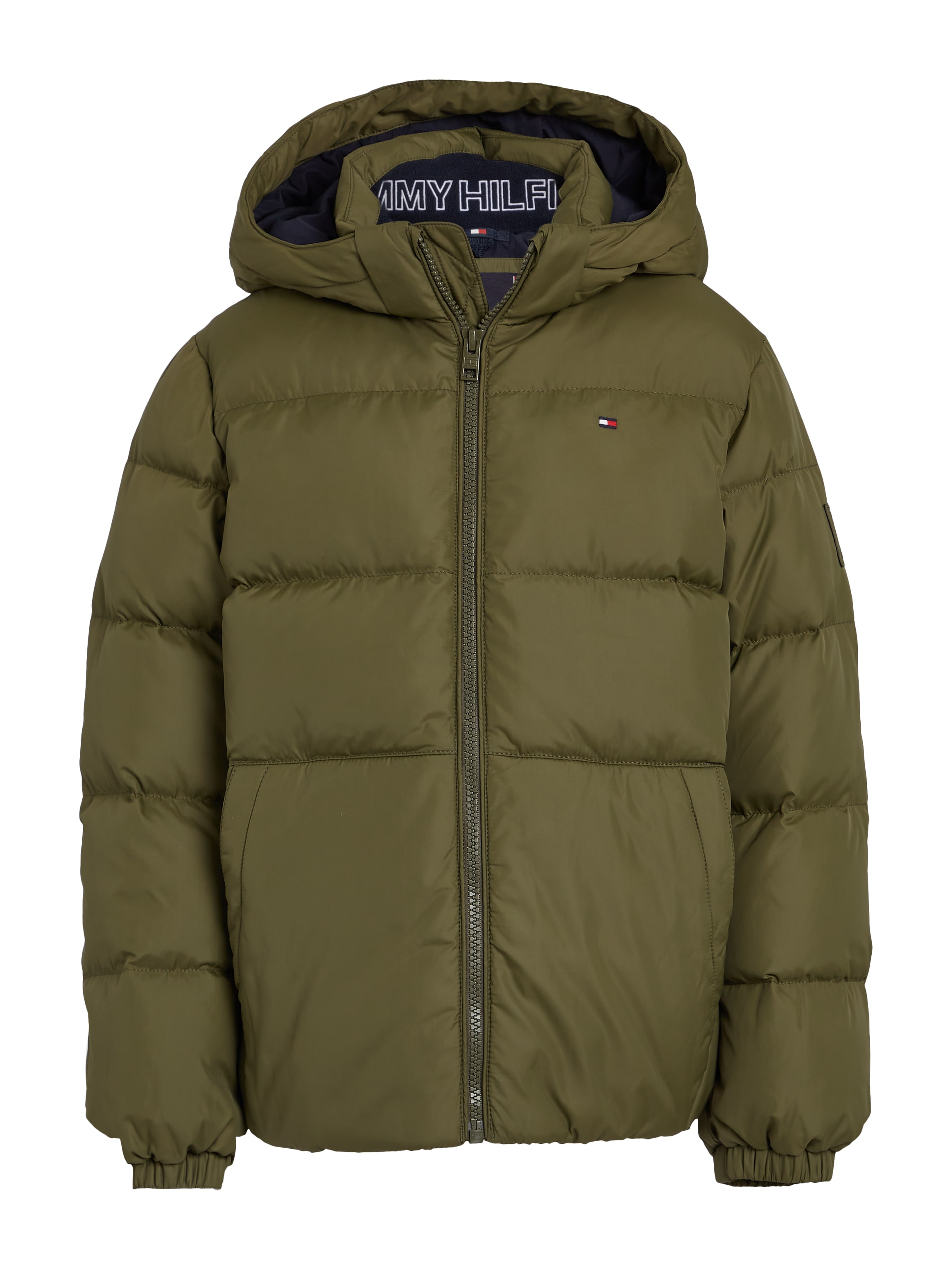 Tommy Hilfiger Steppjacke »ESSENTIAL JACKET«, mit Kapuze, mit Logo-Patch