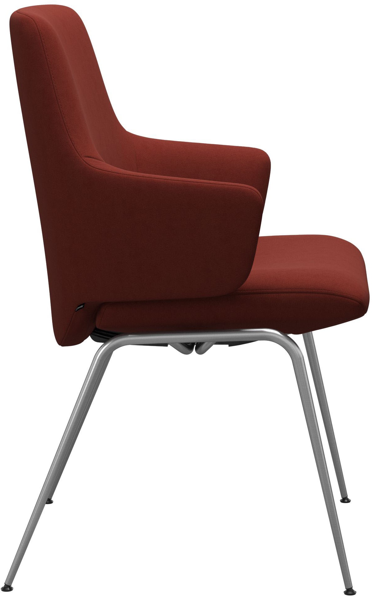 Stressless® Polsterstuhl »Laurel«, Microfaser DINAMICA, Low Back mit Armlehne, Größe L, mit Beinen aus Stahl in Chrom glänzend