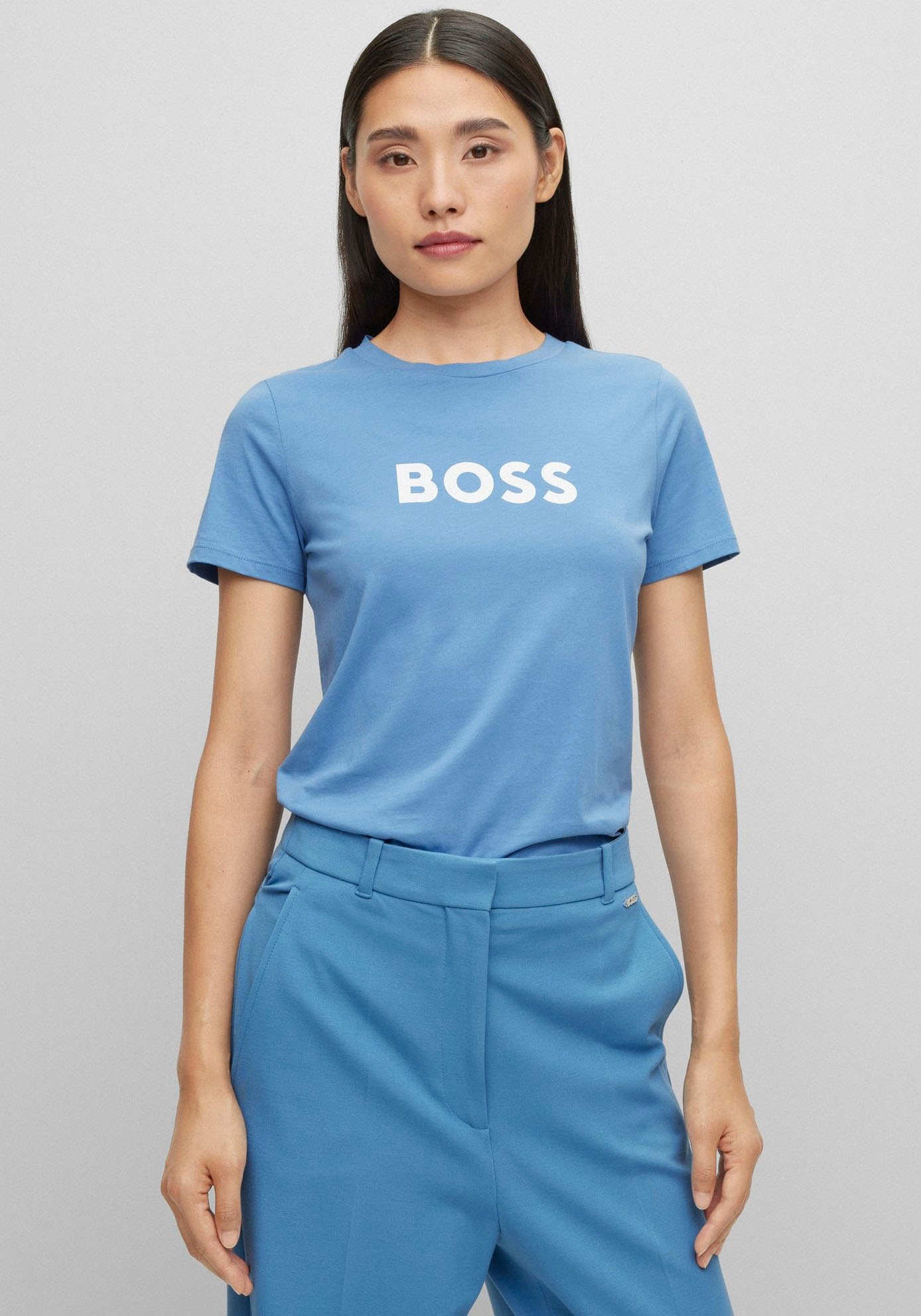 ORANGE Logoschriftzug Brust für BOSS (1 BAUR auf | »C_Elogo_5«, BOSS tlg.), mit T-Shirt der bestellen