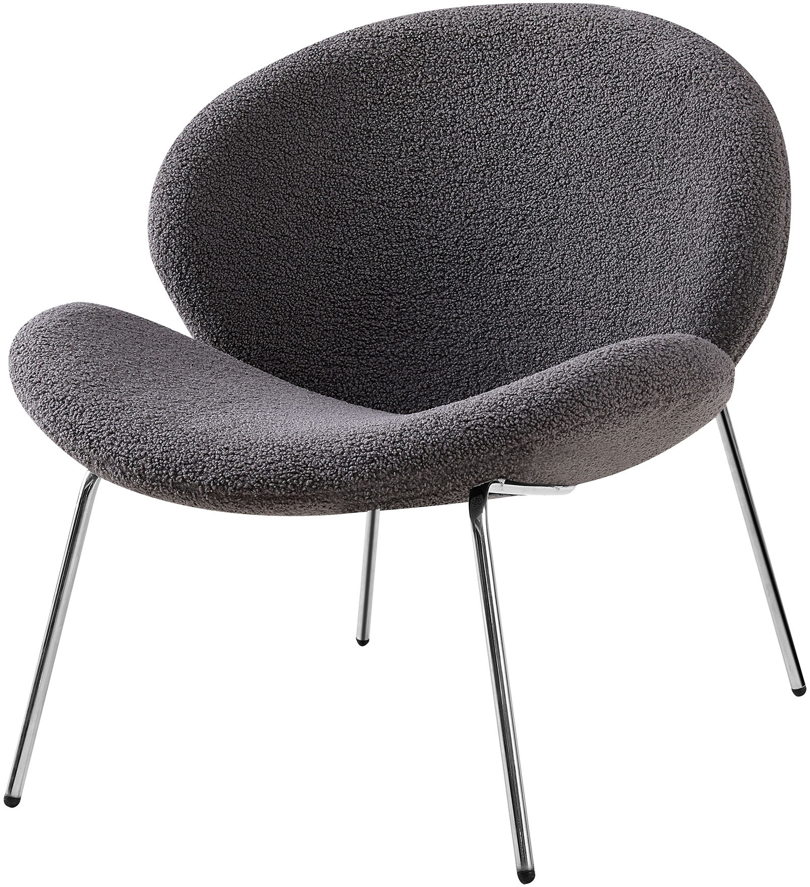 Kayoom Polsterstuhl »Stuhl Jaden 125 2er-Set, im angesagten Stoff mit dem Kräusel-Effekt«, (Set), 2 St., Ästhetisch minimalistisches Design, Bouclé Stoff, breites Sitzen