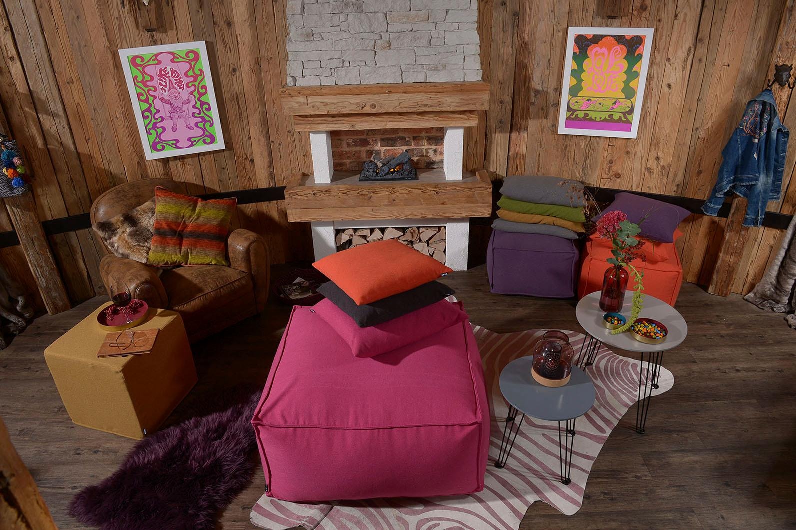 H.O.C.K. Dekokissen »Livigno« mit Wollhaptik, Kissenhülle mit Füllung, 1 Stück