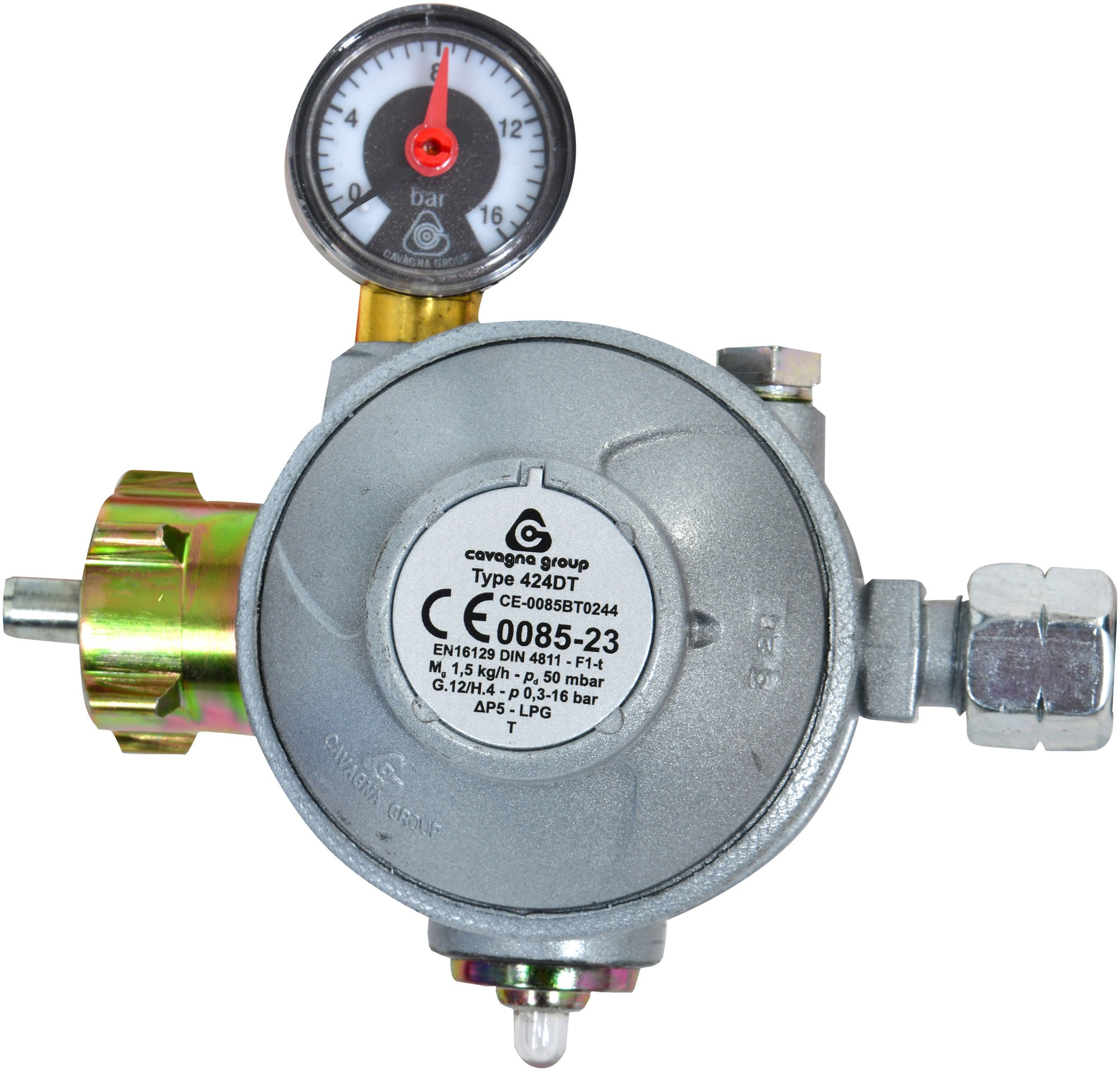 Firefix Gasdruckregler "FIREFIX GHDR Gasdruckregler 50 mbar 2-stufig" Druckminderer für Propan/Butan Gasfla. - Innenräume, Gasheizer, -grill