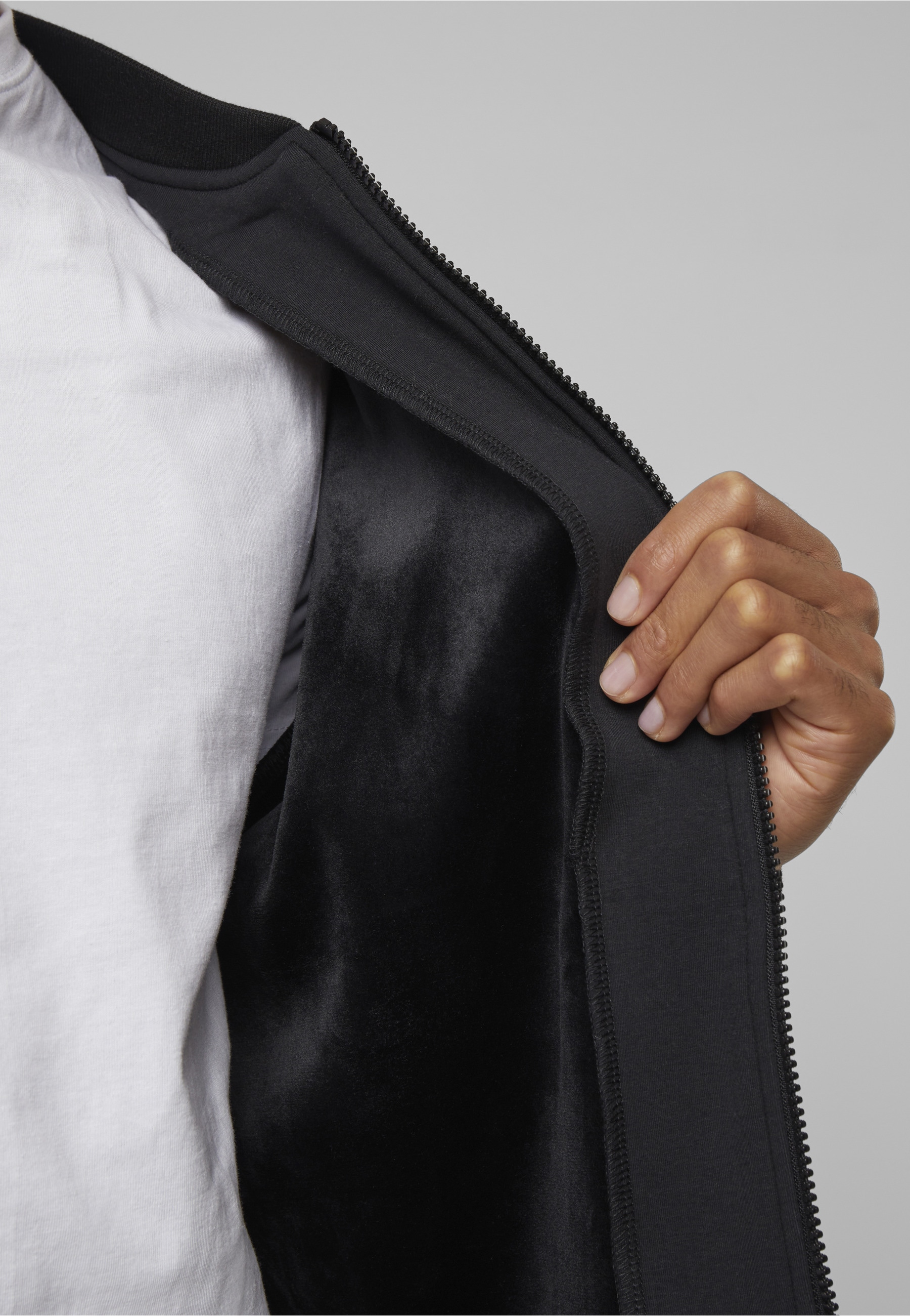 URBAN CLASSICS Collegejacke »Urban Classics Herren Cozy College Jacket« 1 Stk. tlg. ohne Kapuze