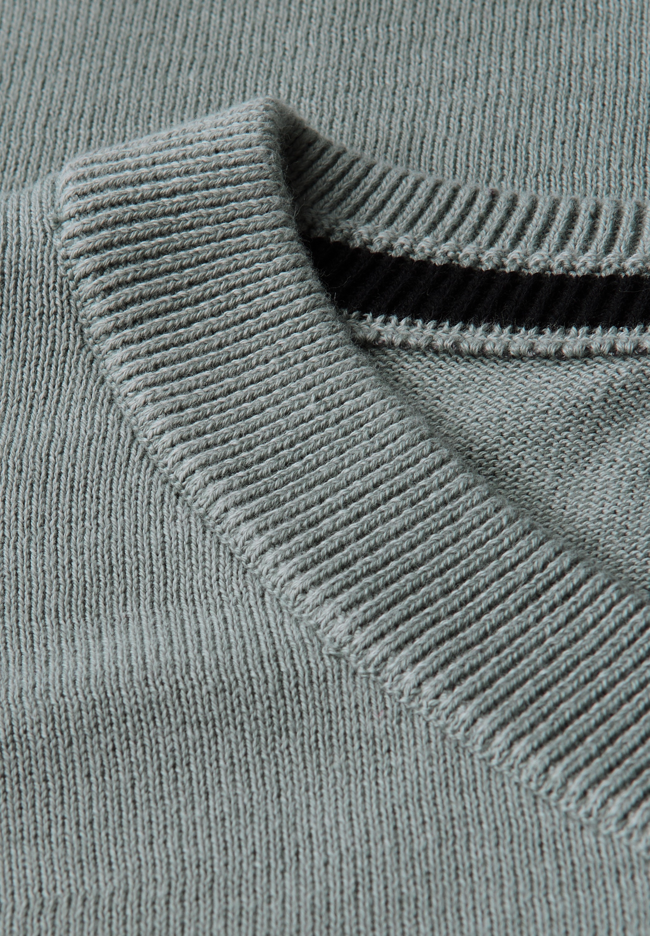 STREET ONE MEN Strickpullover, aus reiner Baumwolle