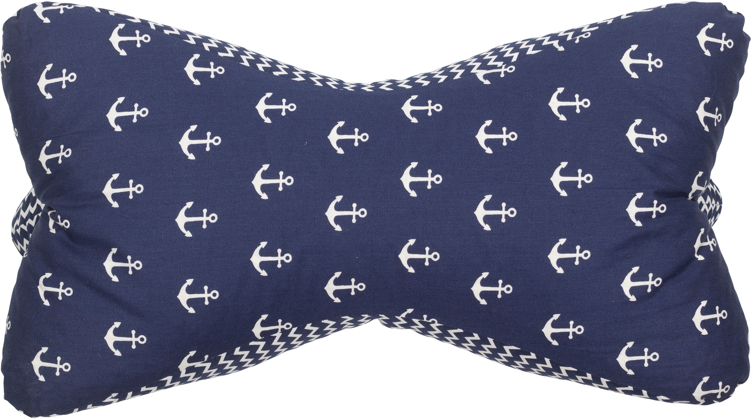 herbalind Nackenkissen "Leseknochen Dunkelblau Anker/Welle" 0 günstig online kaufen