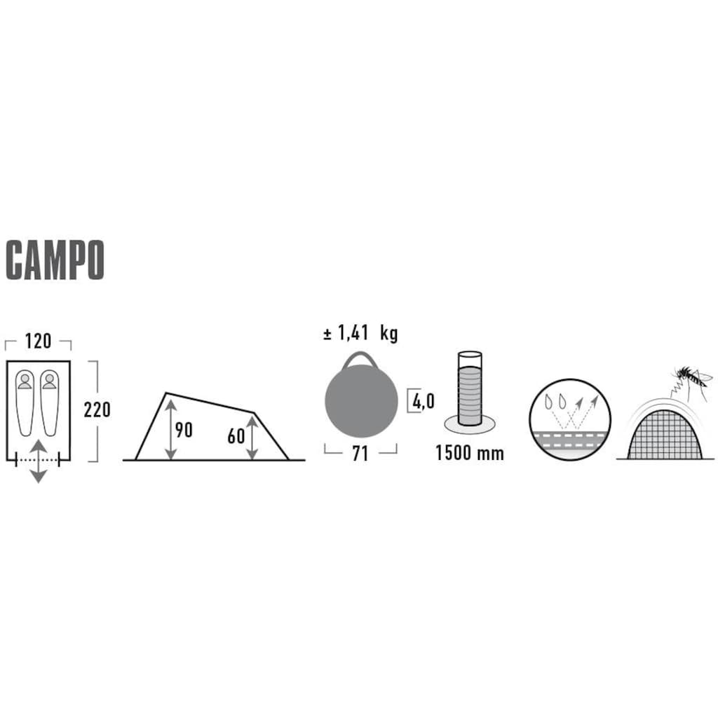 High Peak Wurfzelt »Pop up Zelt Campo«, 2 Personen, (mit Transporttasche)