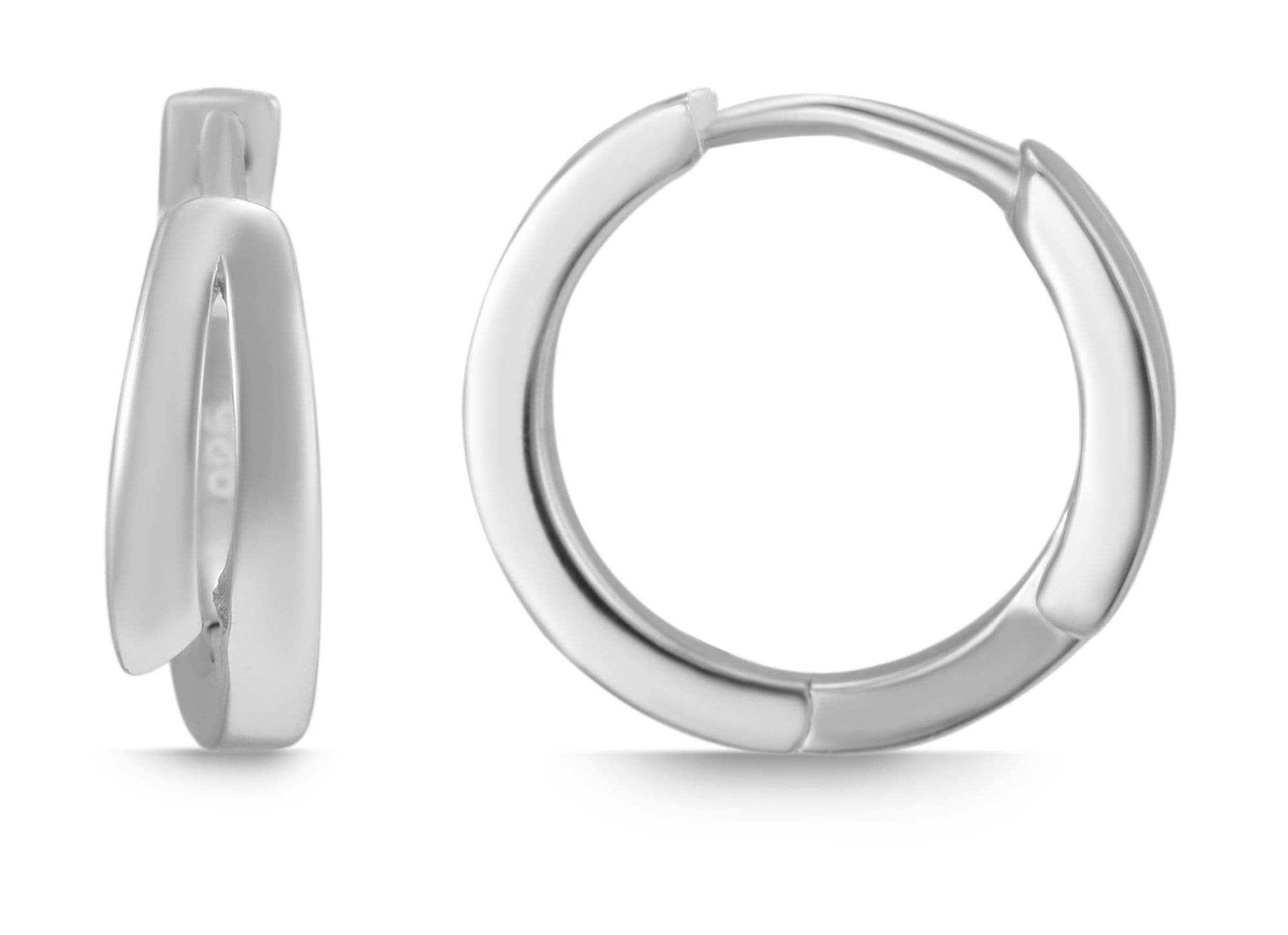 Adelia´s Klappcreolen »Damen Ohrringe – Klappcreole aus 925 Silber« Ideal zum Verschenken – schlicht und stilvoll