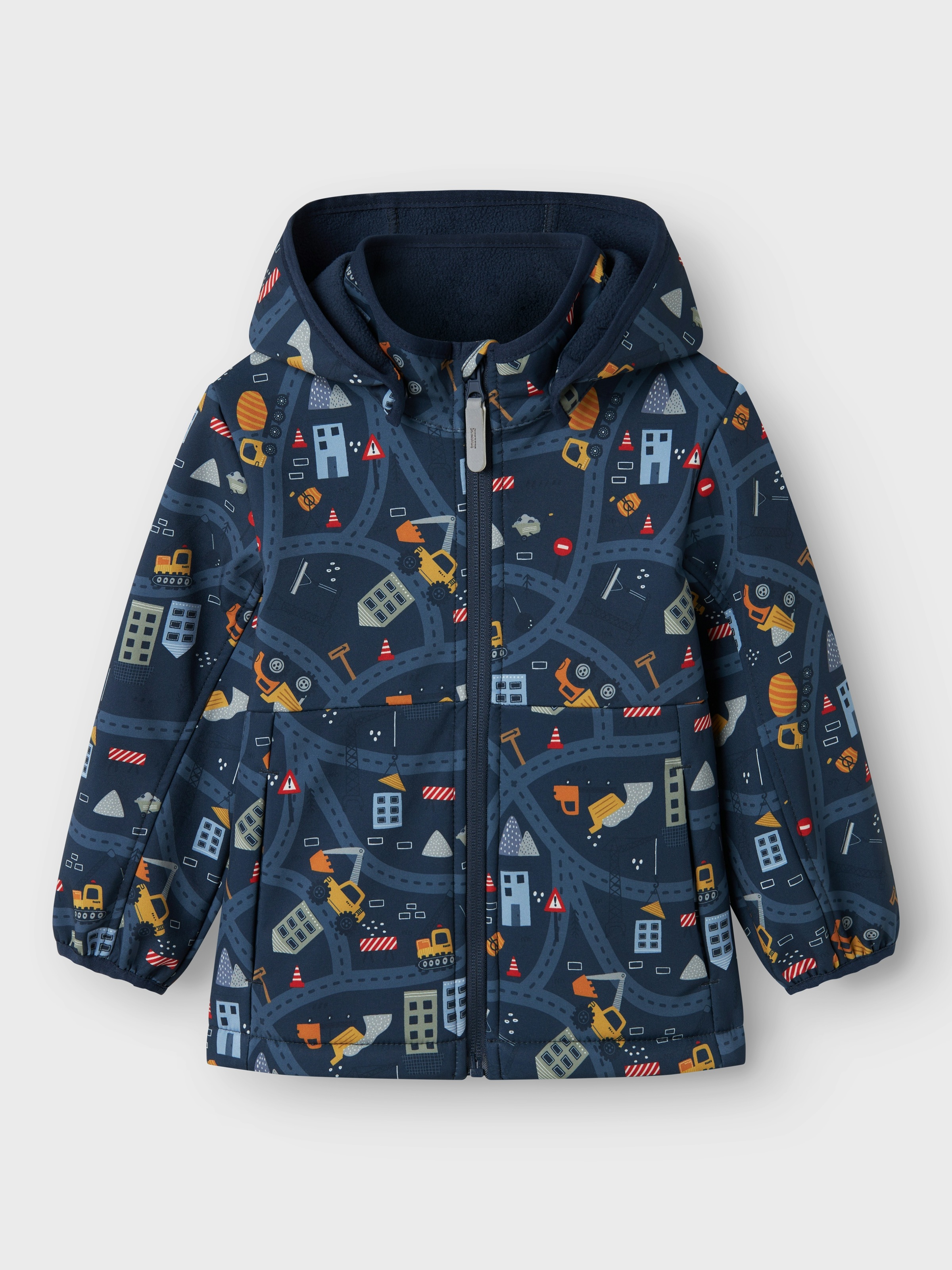 Name It Softshelljacke »NMMMALTA05 SOFTSHELL JACKET AOP FO« mit Kapuze Materialmix, wasserdicht, winddicht, atmungsaktiv