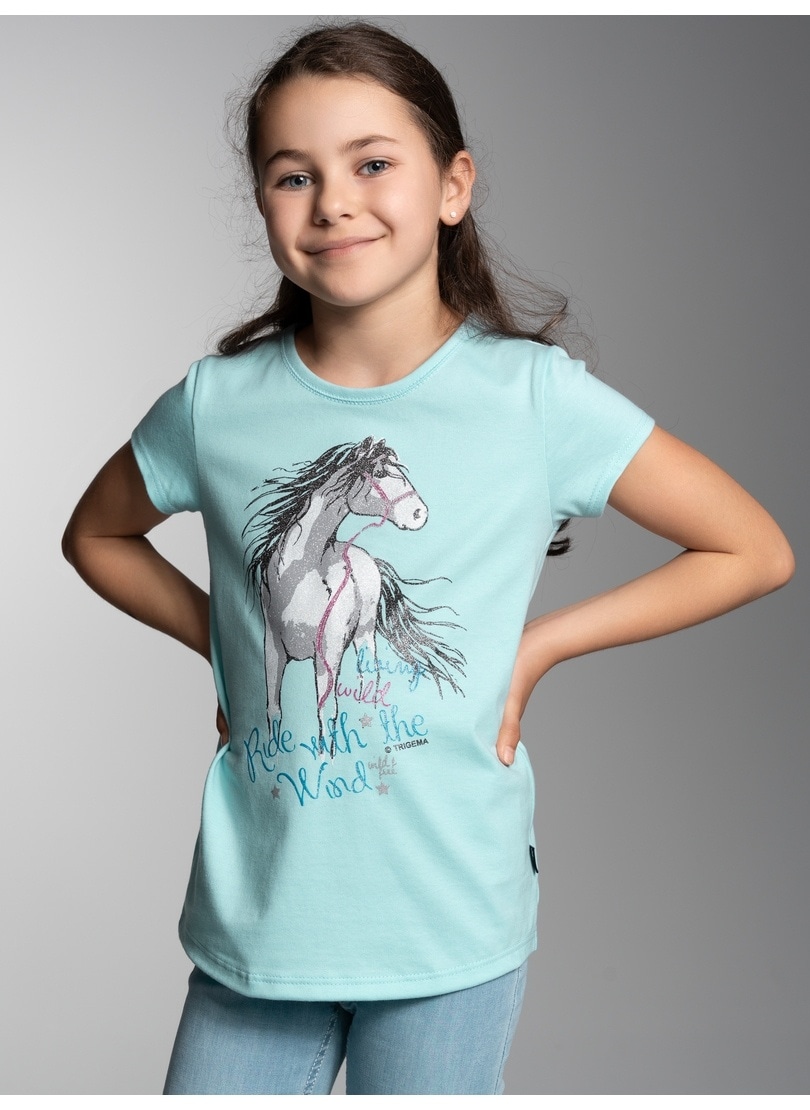 Trigema T-Shirt "TRIGEMA T-Shirt mit Pferd" 1 Stk.
