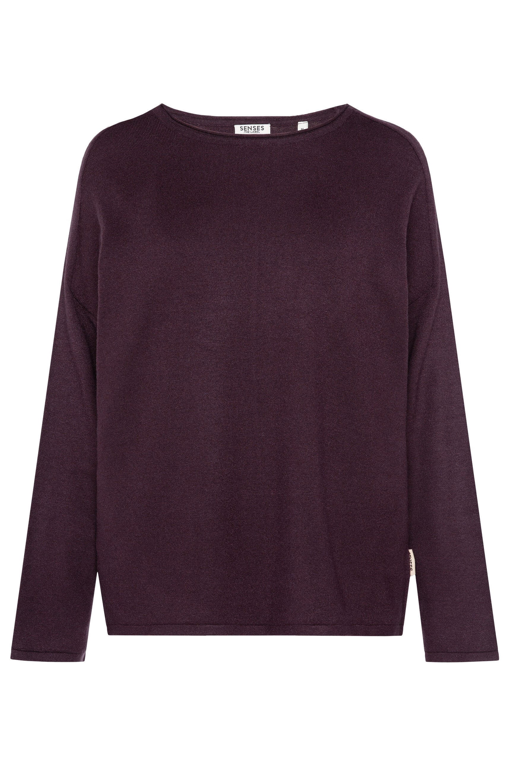 SENSES.THE LABEL Rundhalspullover, mit Rollsäumen