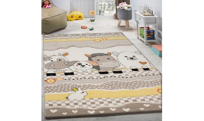 Kinderteppich »Diamond 639«, rechteckig, Kurzflor, 3D-Design, Motiv Bauernhof-Tiere,...