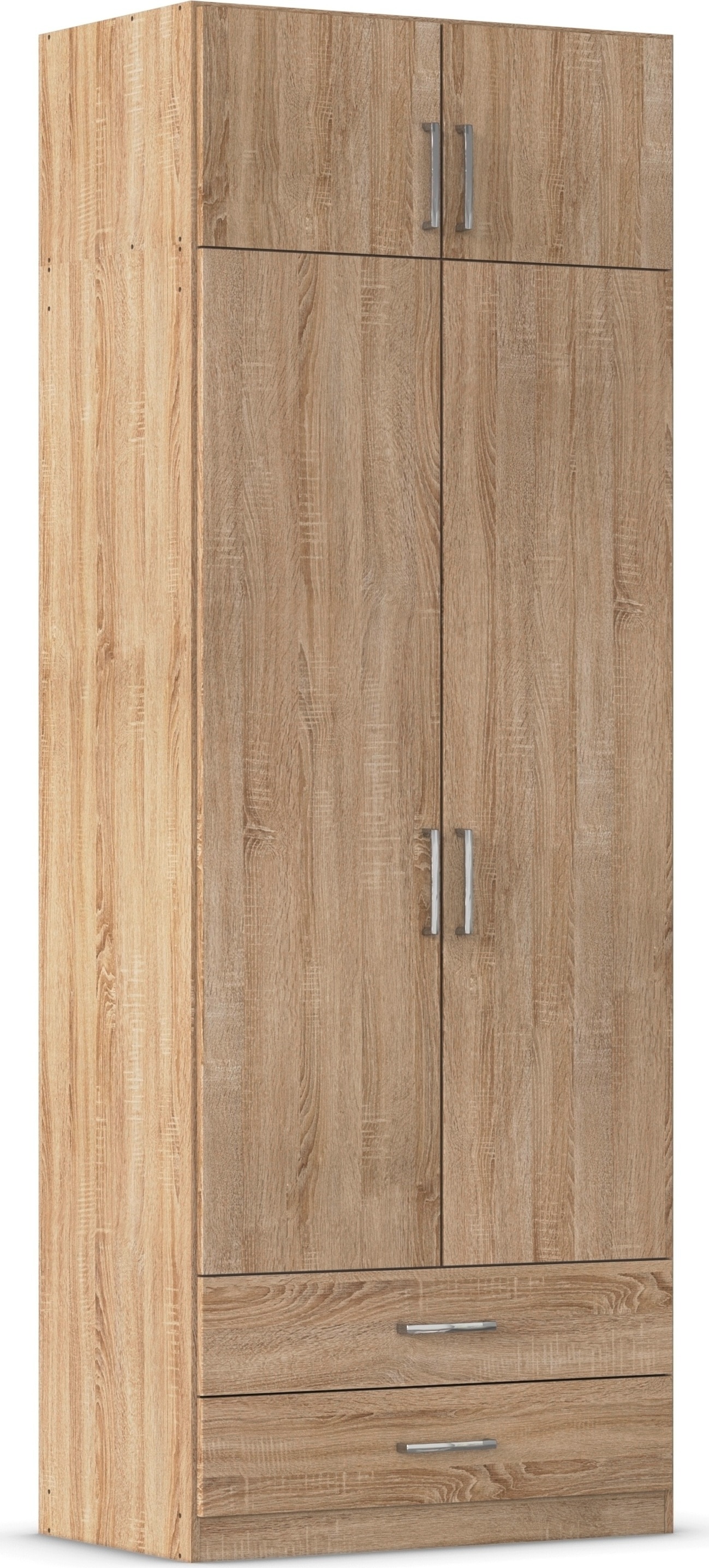 rauch "Schrank Garderobe Wäscheschrank GAMMA in 4 Breiten 91-226 cm" 3 verschiedene Ausstattungen BASIC/CLASSIC/PREMIUM (inkl. SOFT-CLOSE), mit Schubladen und Schrankaufsatz, schlichtes Design MADE IN GERMANY