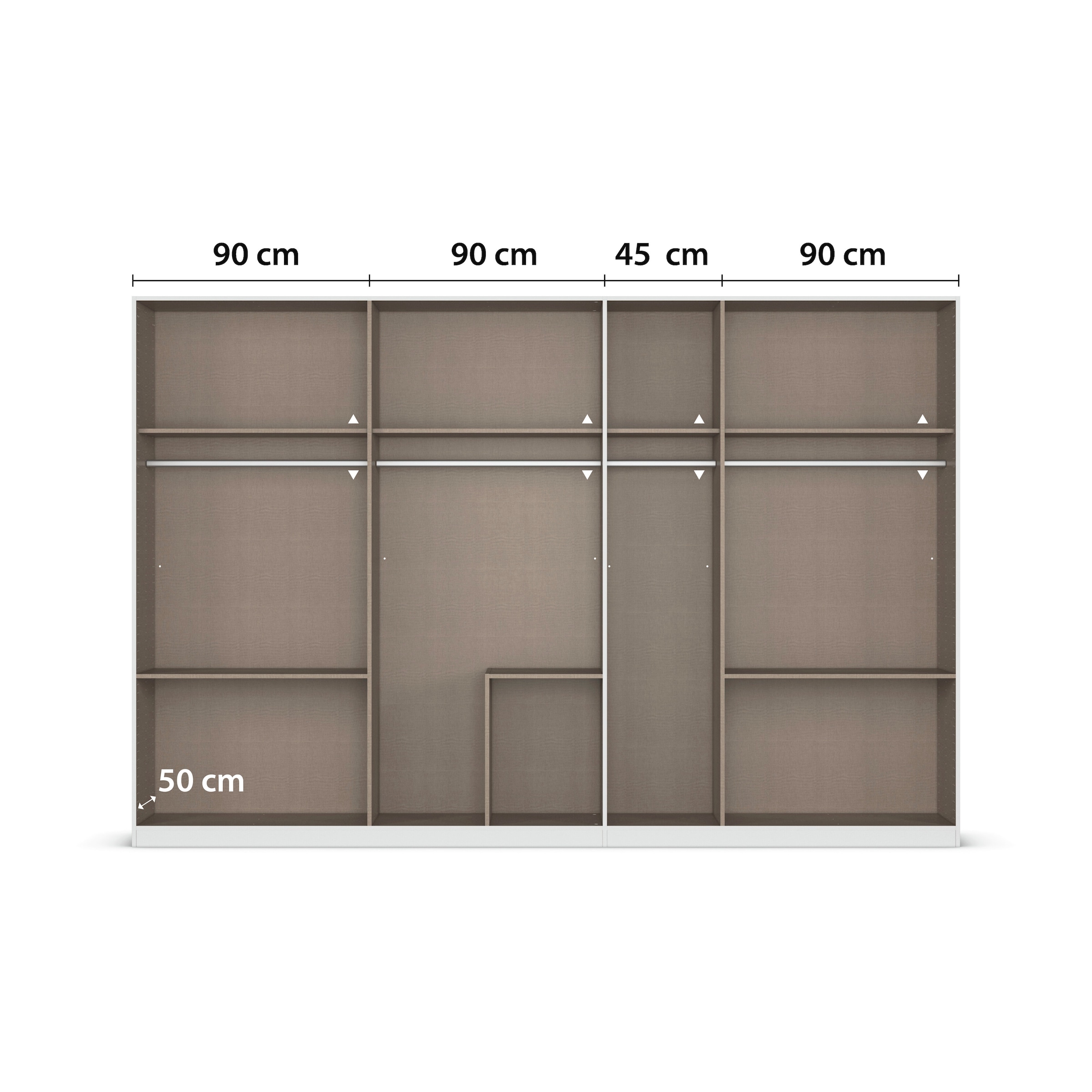 OTTO home Kleiderschrank »Mehrzweckschrank Schrank Schlafzimmer Garderobe Mietswohnung XEELINA« Mehr Flexibilität durch variable Schubladenanordnung MADE IN GERMANY