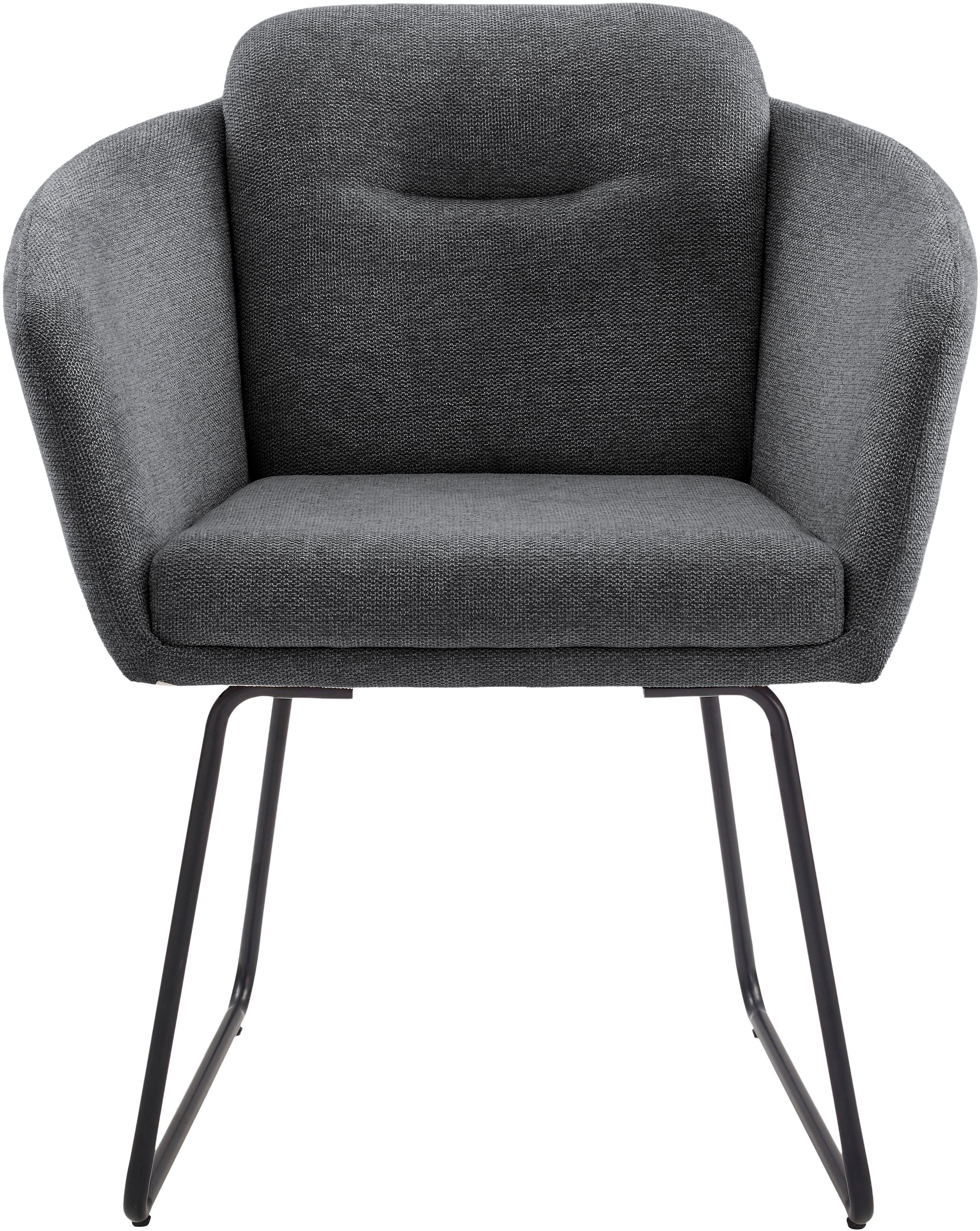 INOSIGN Esszimmerstuhl »Sphere« (Set) 2 Stk.hochwertiger Strukturstoffbezug, Metallgestell, Sitzhöhe 49 cm