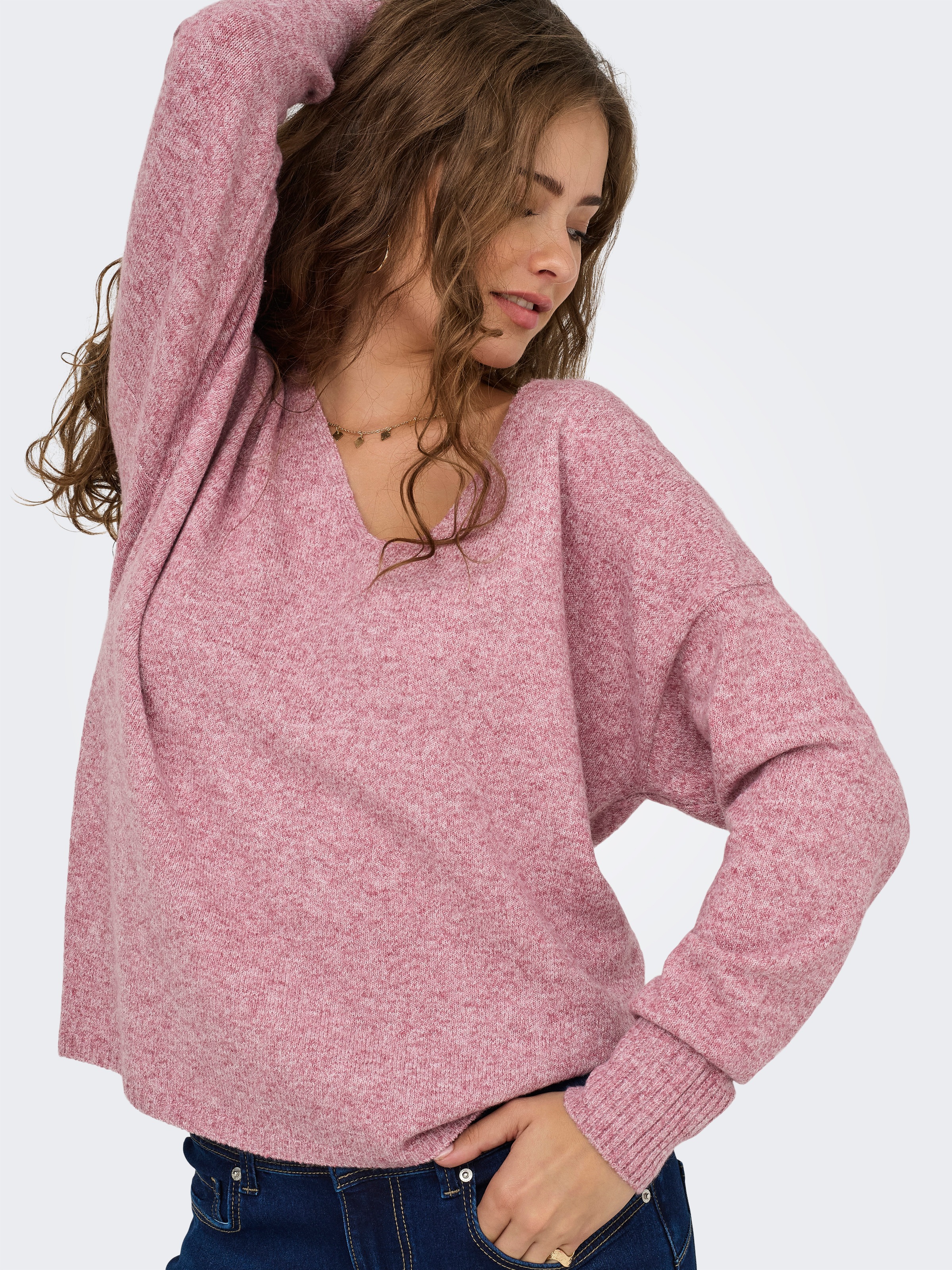 ONLY V-Ausschnitt-Pullover »ONLRICA LIFE L/S V-NECK PULLO KNT NOOS«