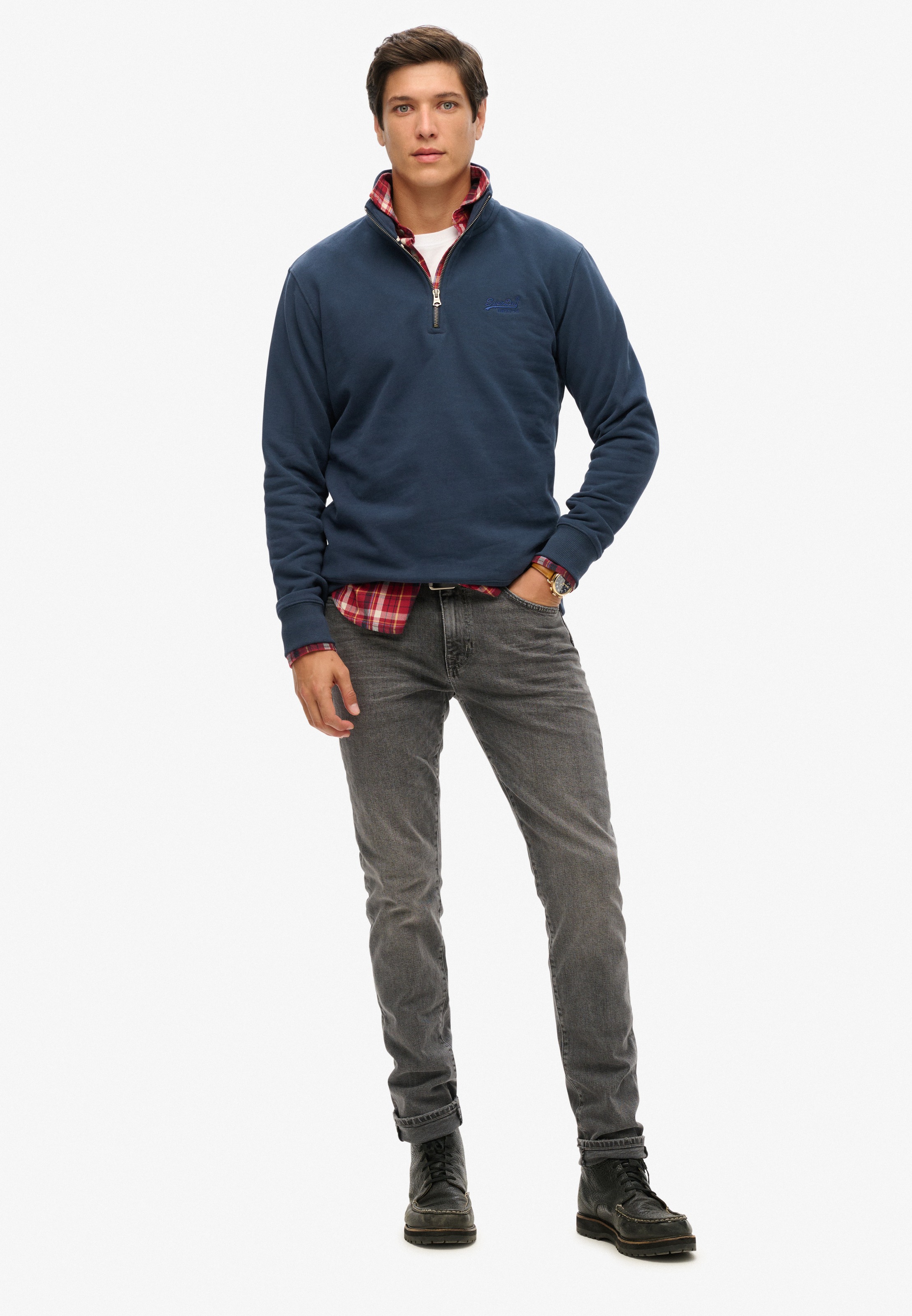 Superdry Sweatshirt »ESSENTIAL LOGO HENLEY«