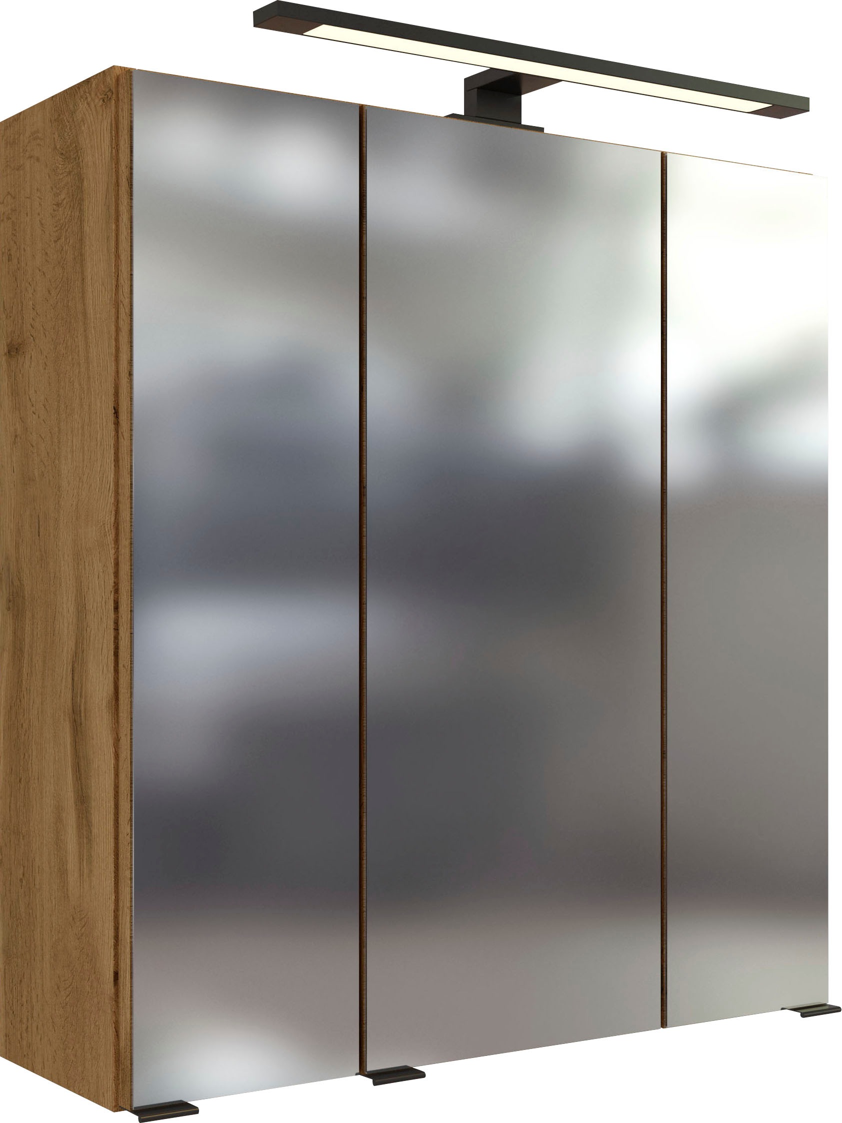 welltime Badmöbel-Set »Chicago«, (3 St., Spiegelschrank, Unterbeckenschrank, Midischrank)