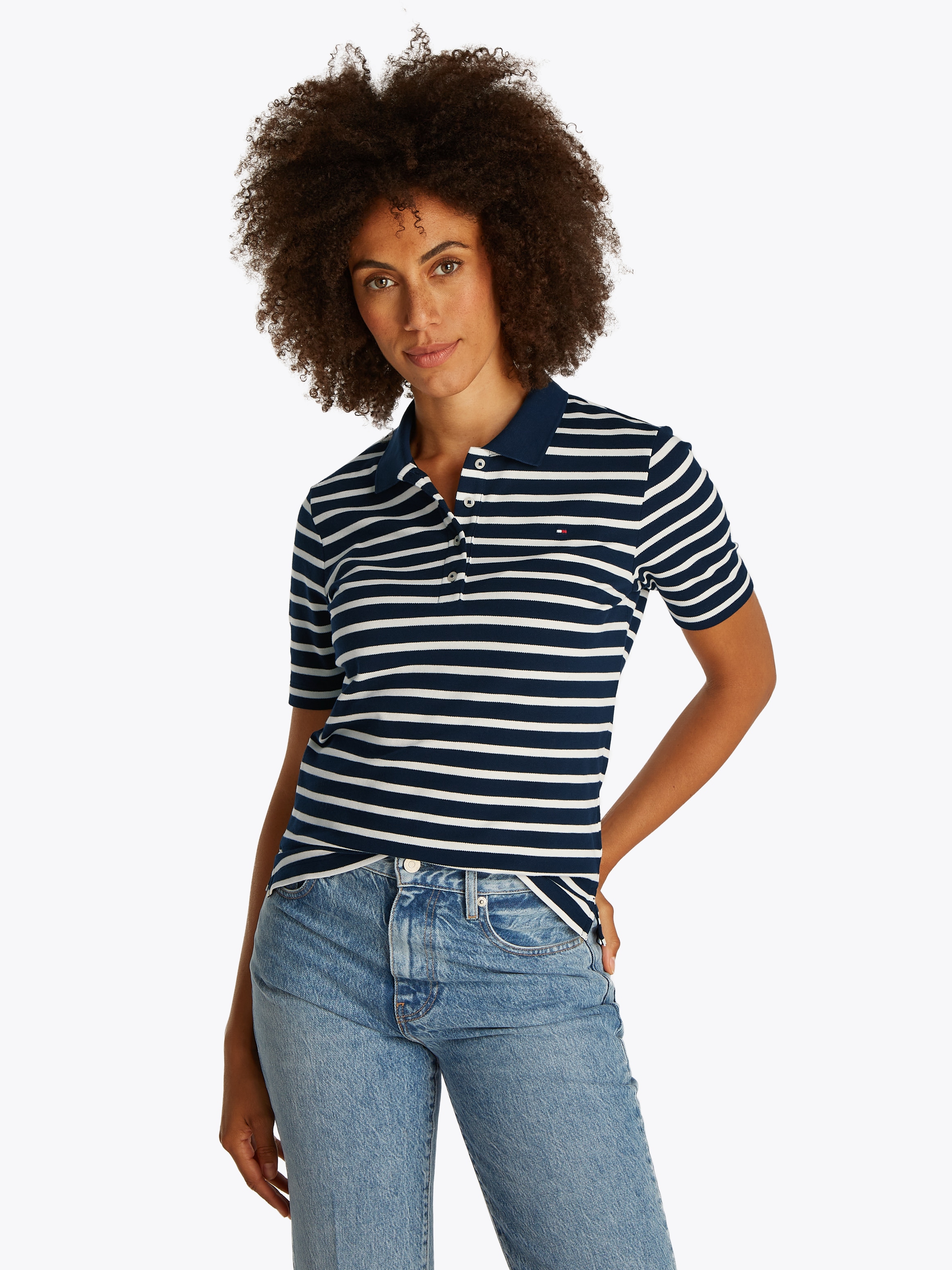 Tommy Hilfiger Poloshirt "Regular Fit Pique Premium Polo" Baumwollmischung, günstig online kaufen