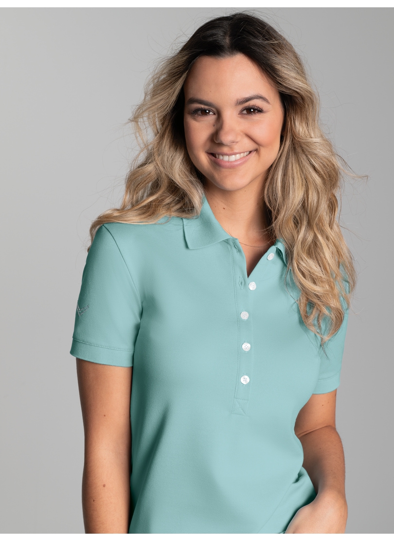 Trigema Poloshirt "TRIGEMA Poloshirt mit Kristallsteinen" 1 Stk. tlg. günstig online kaufen