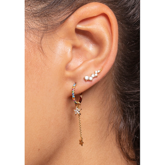 THOMAS SABO Paar Ohrstecker »Ear climber weiße Steine, H2157-051-14,  H2157-414-14«, mit Zirkonia (synth.) für kaufen | BAUR