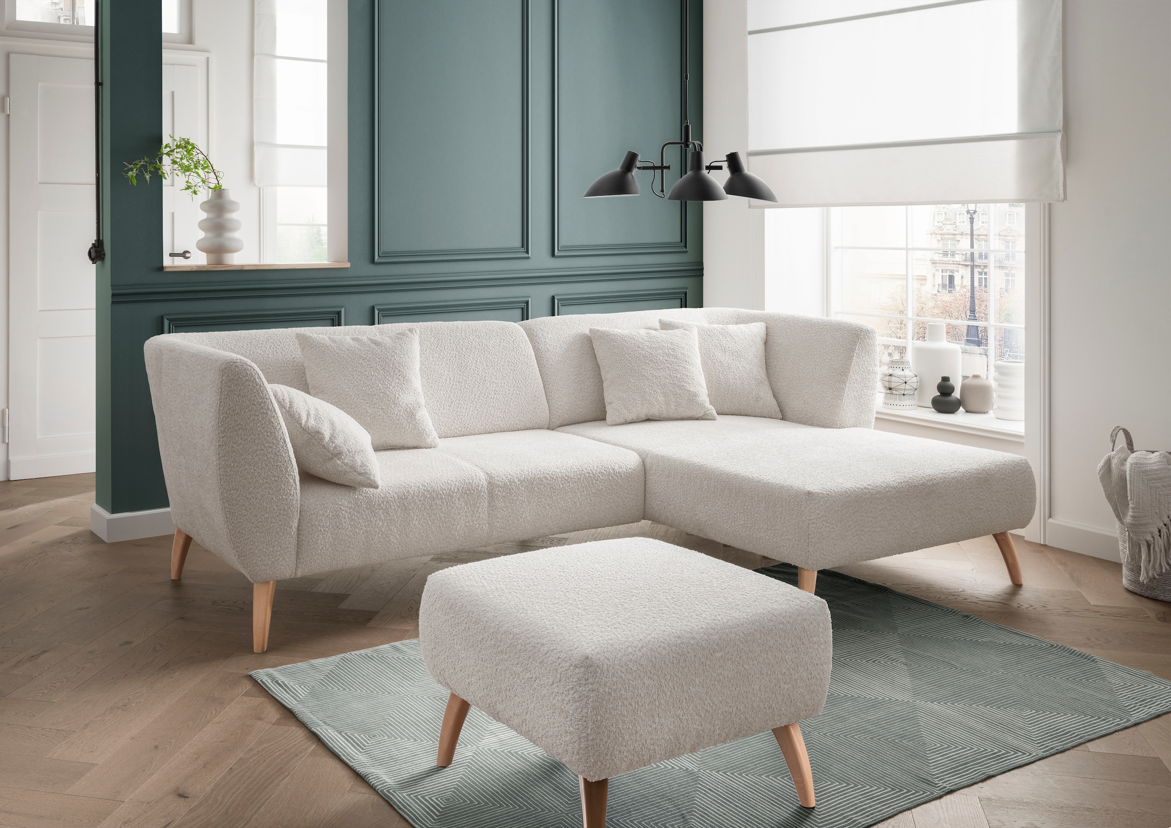 Home affaire Ecksofa "Colori Polstermöbel mit zeitlos eleganter Rückenführu günstig online kaufen