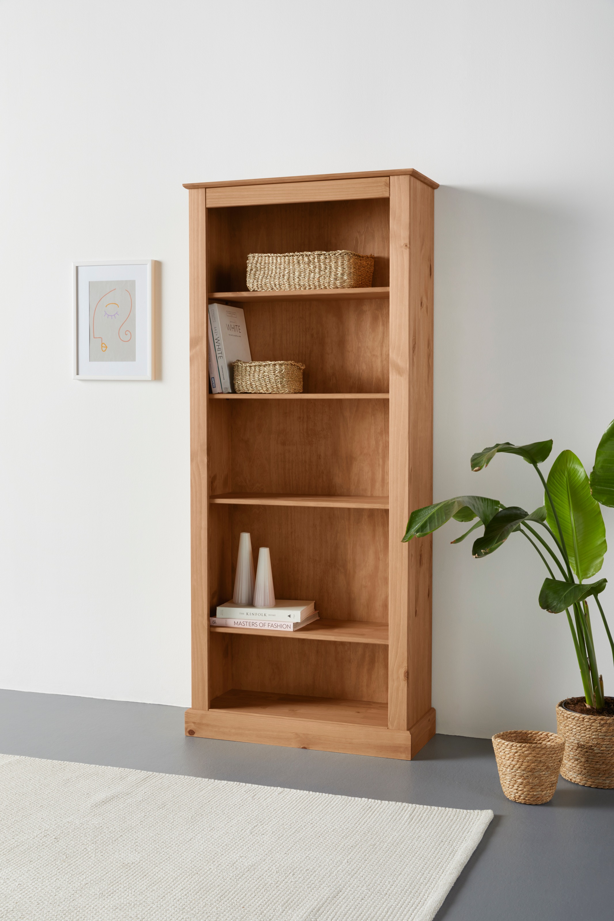 OTTO home Bücherregal "Liotta" mit 4 verstellbare Einlegeböden, aus massive günstig online kaufen