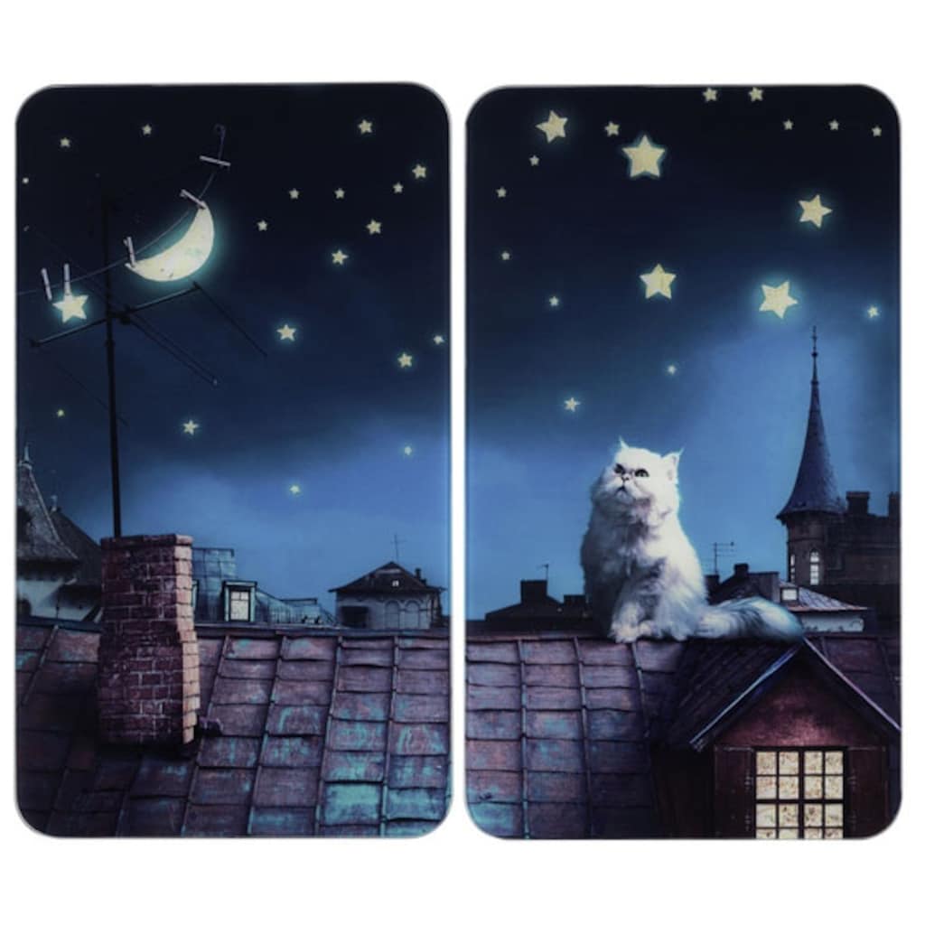 Maximex Herd-Abdeckplatte »Moon Cat«, (Set, 2 tlg.)